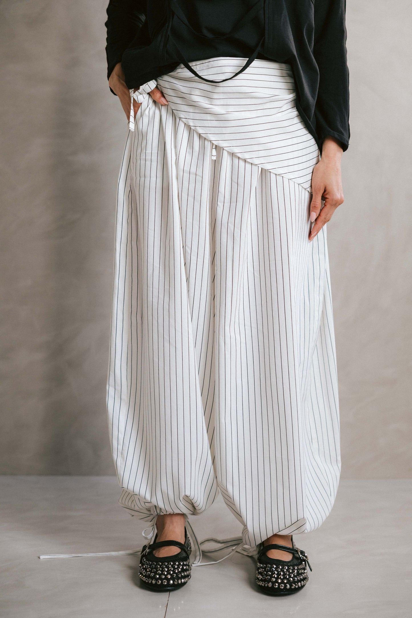 Stripped ease pants