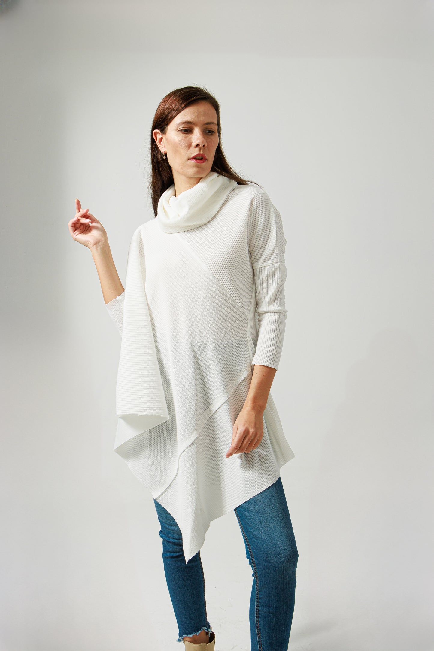 Asymmetric wool Top