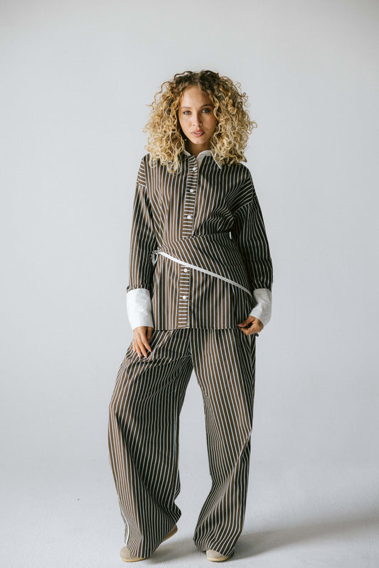 The Icon Stripe Set - Brown