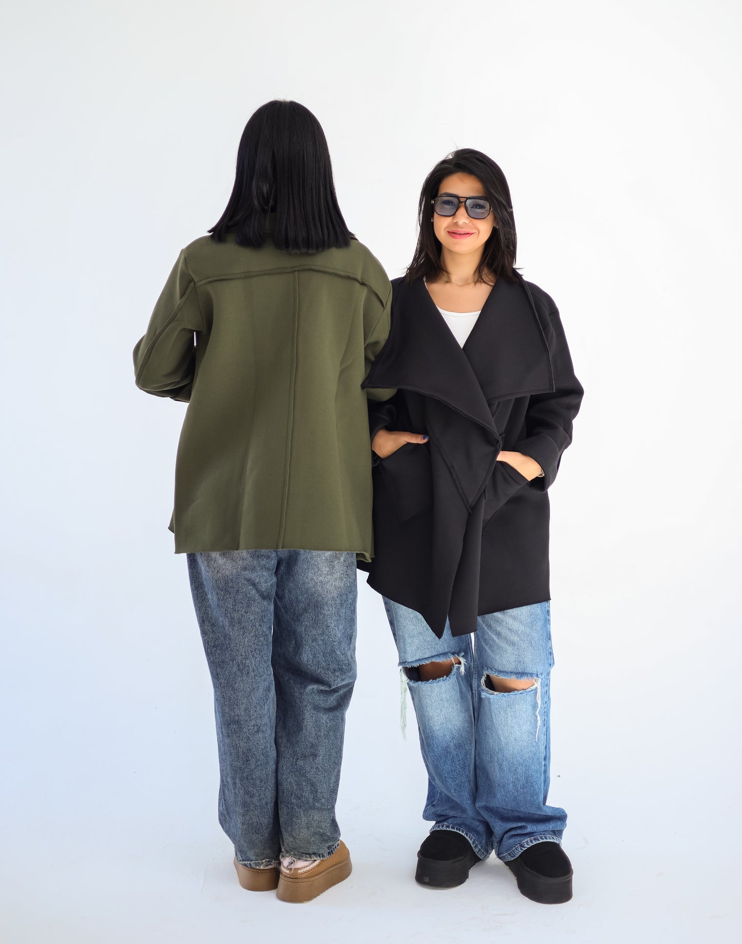 Unfinished Milton cardigan - BLACK