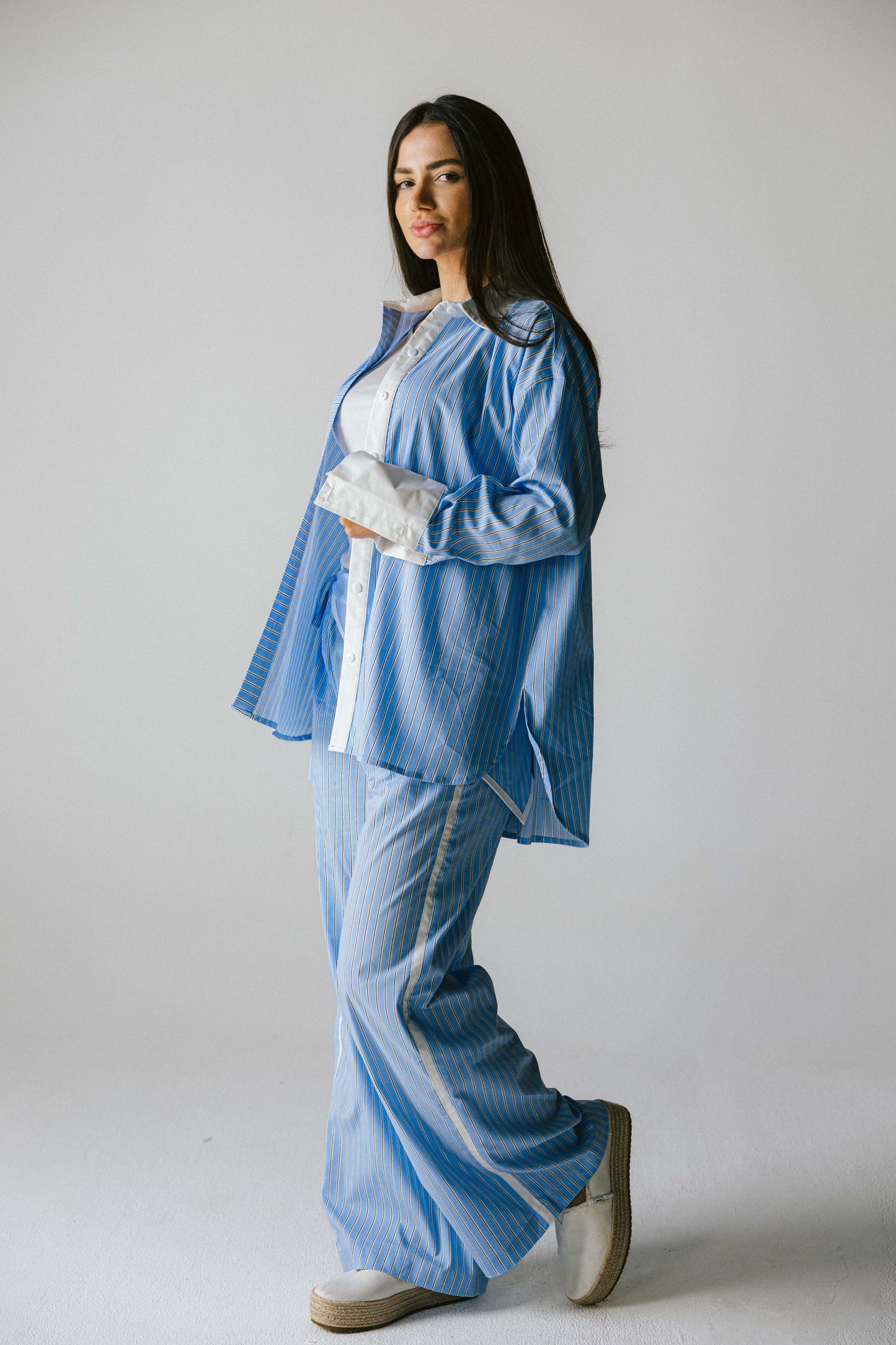The Icon Stripe Set - baby blue