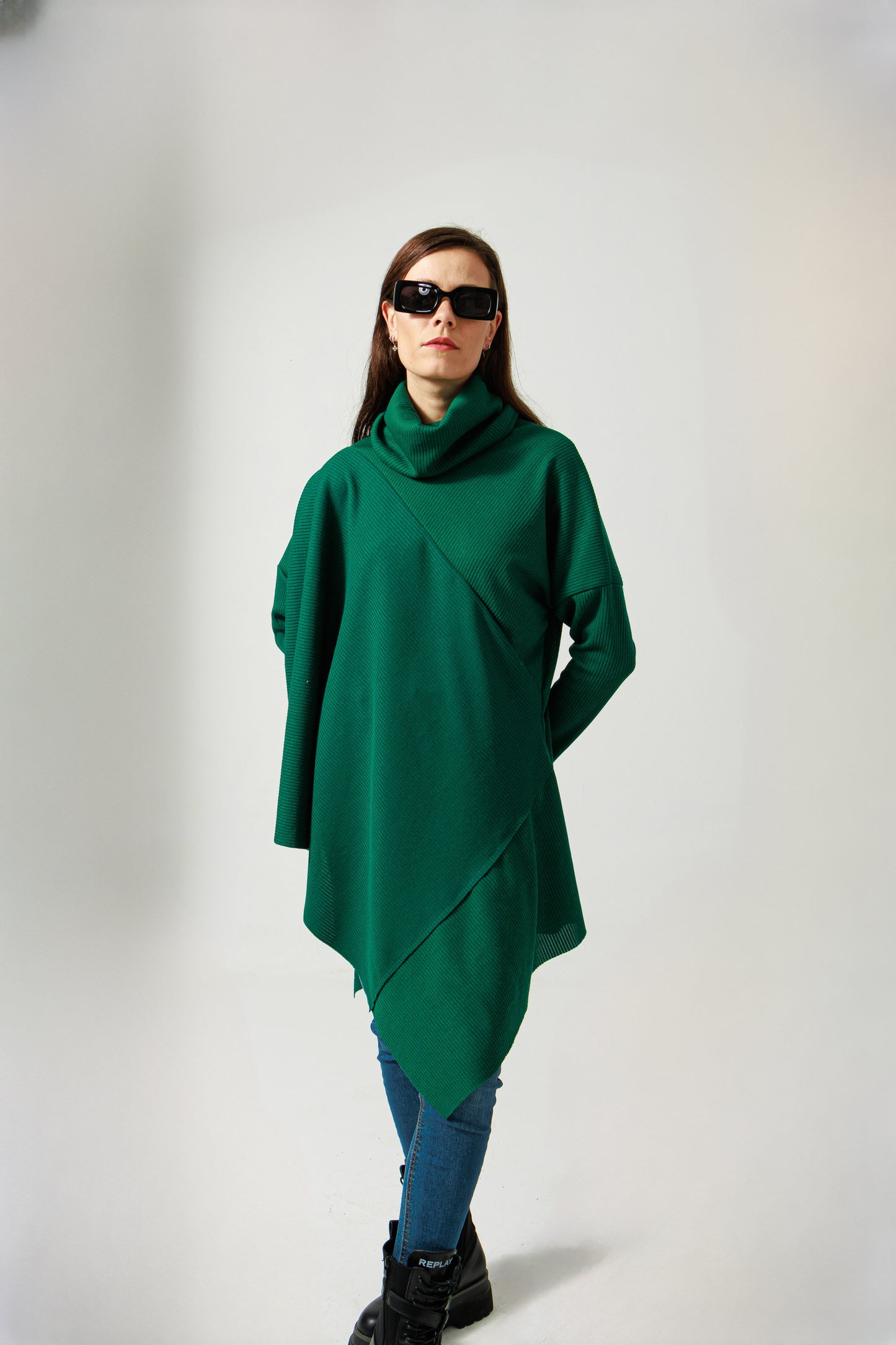 Asymmetric wool Top