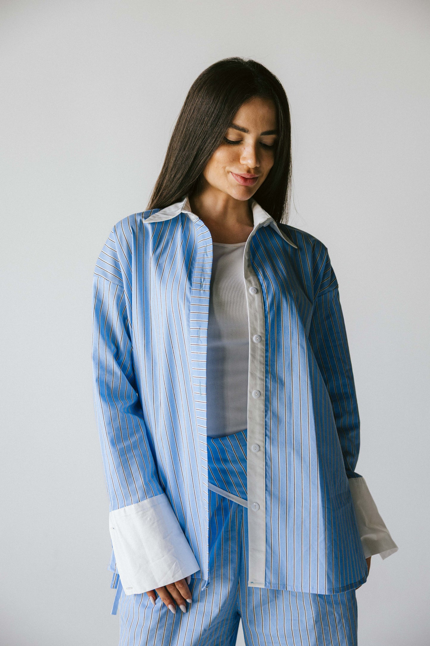 The Icon Stripe Set - baby blue