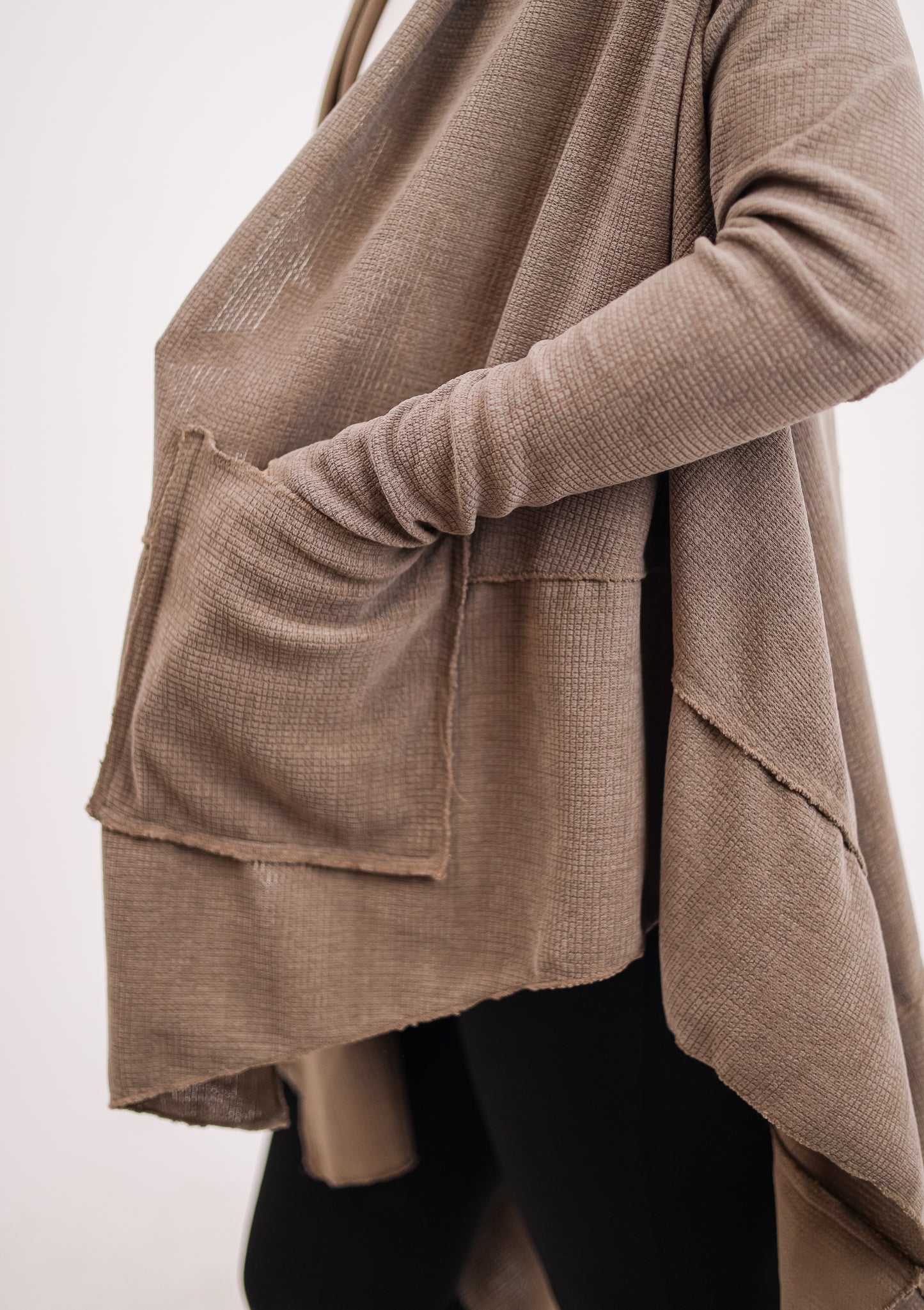 Asymmetrical knit cardigan