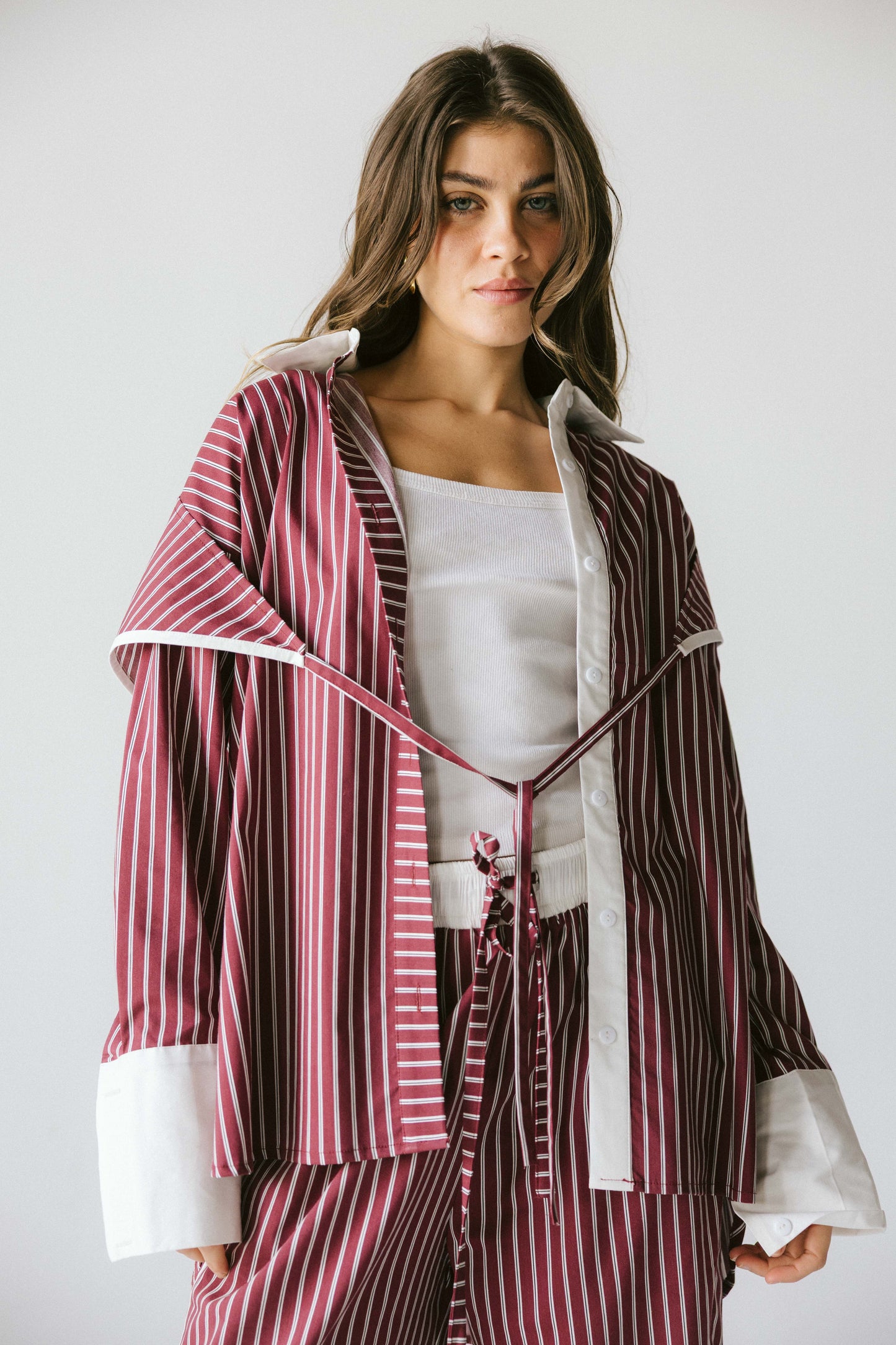 The Icon Stripe Set - Burgundy