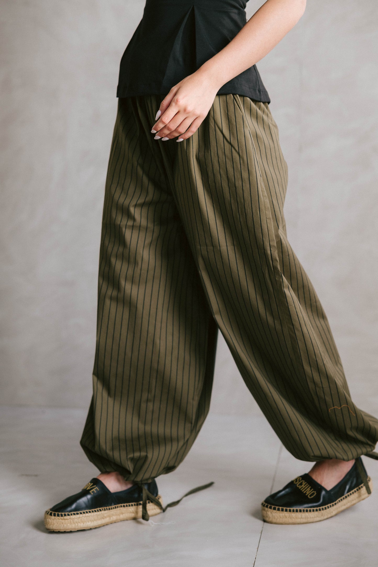 Stripped ease pants