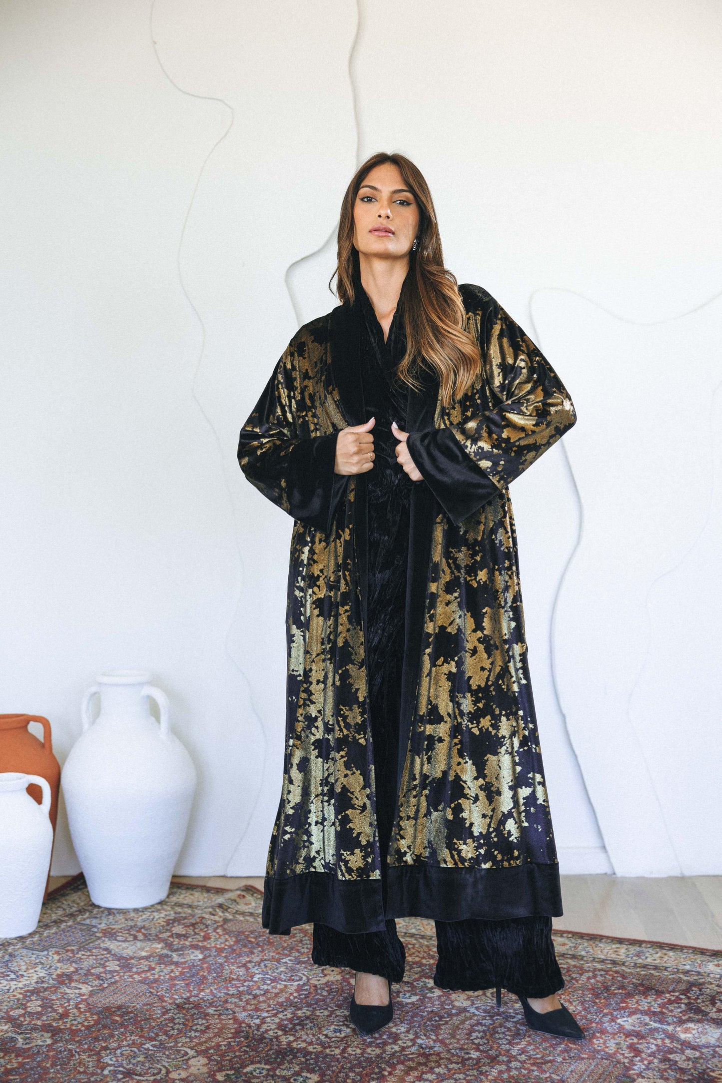 METALLIC CARDIGAN - GOLD