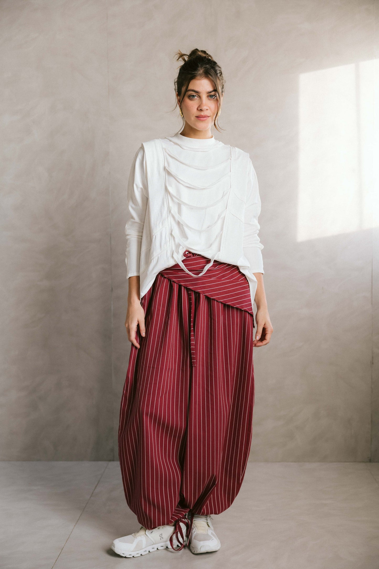 Stripped ease pants