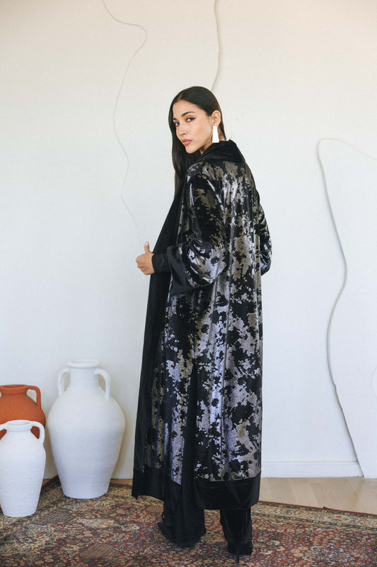 METALLIC CARDIGAN - SILVER