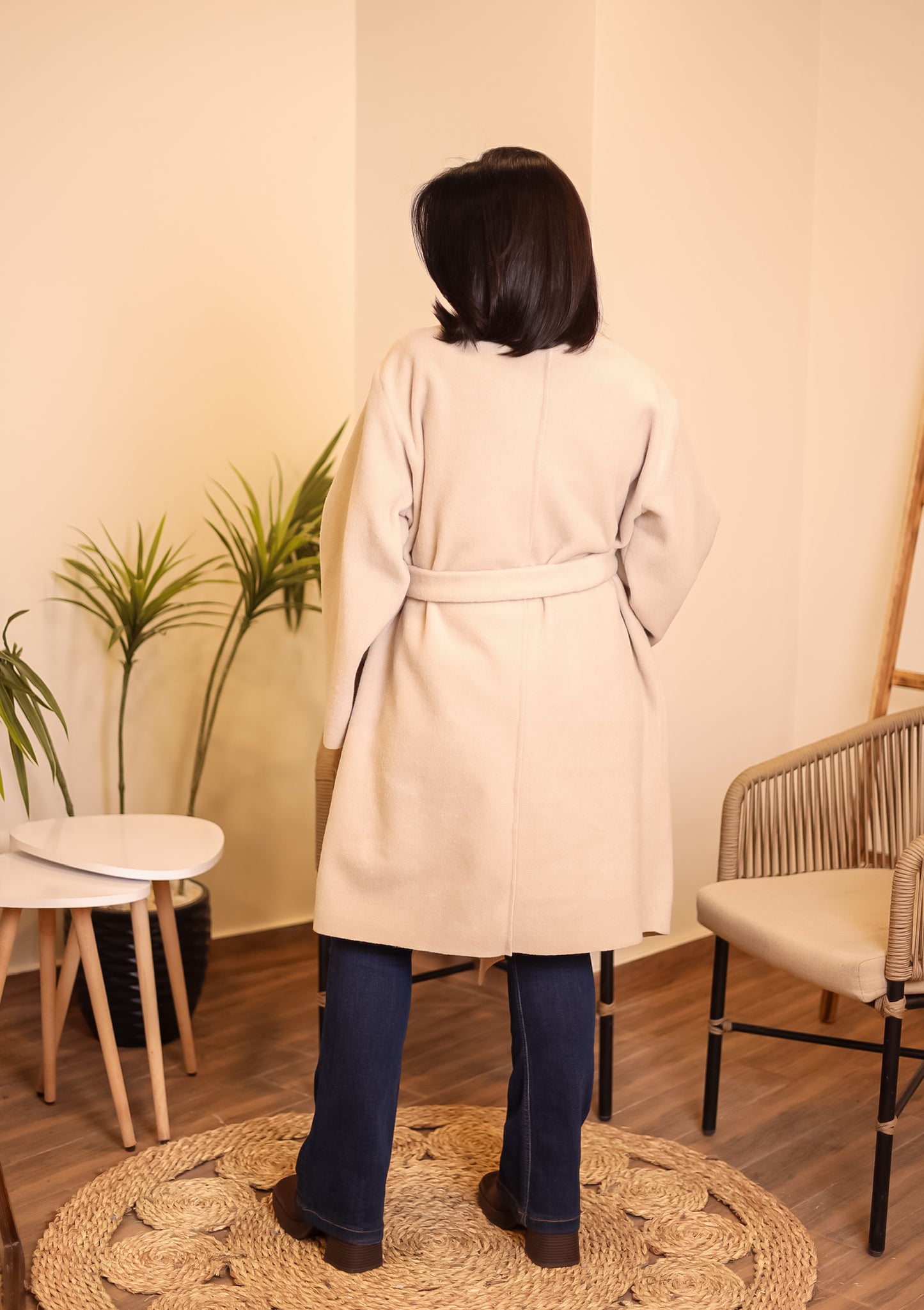 THE VELA WRAP COAT - BEIGE