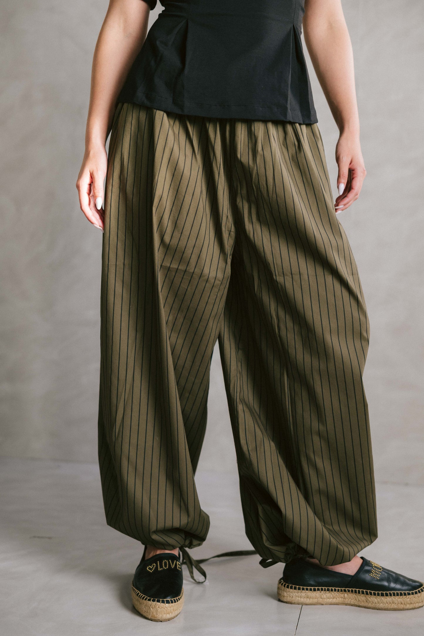 Stripped ease pants