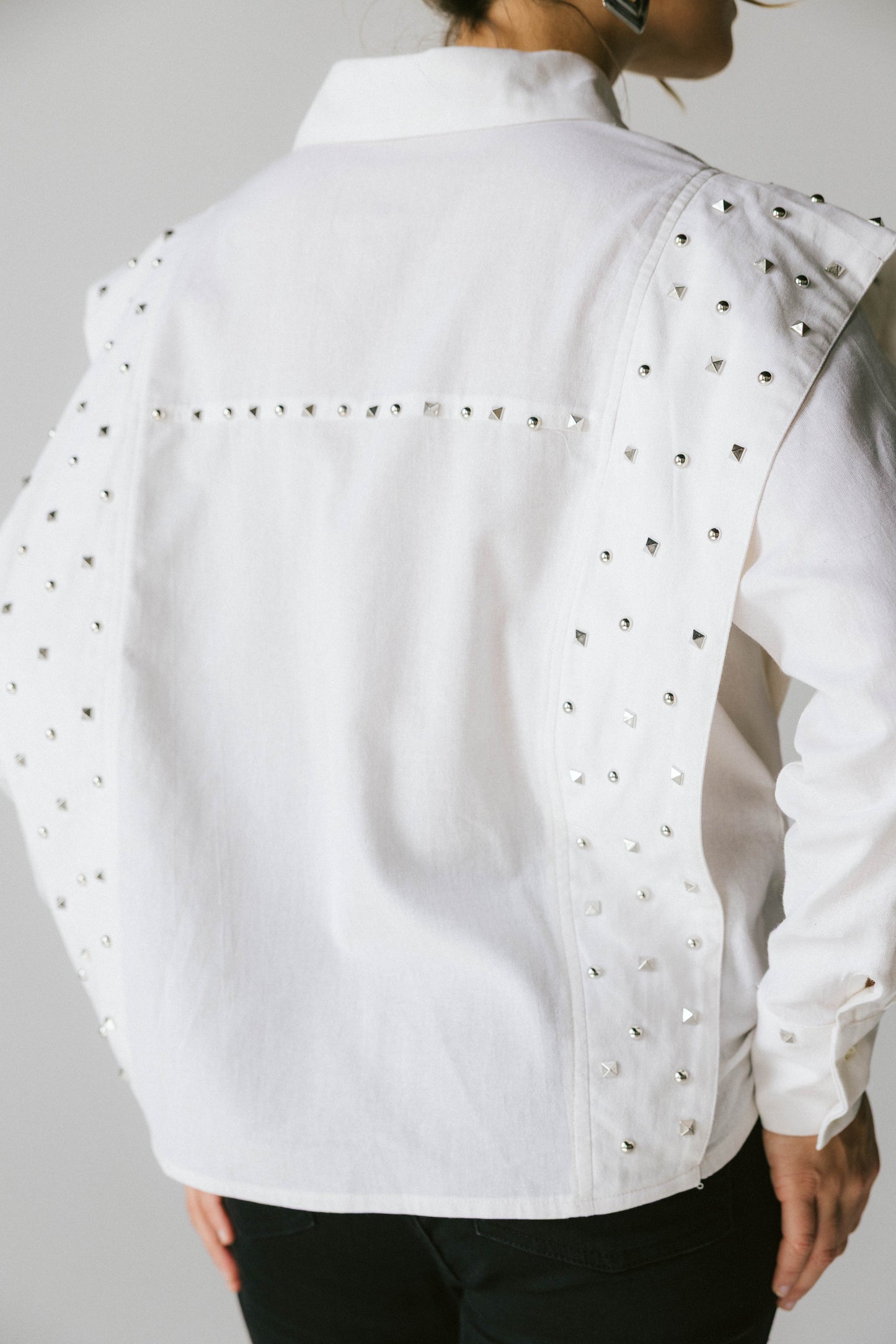 Studded linen shirt