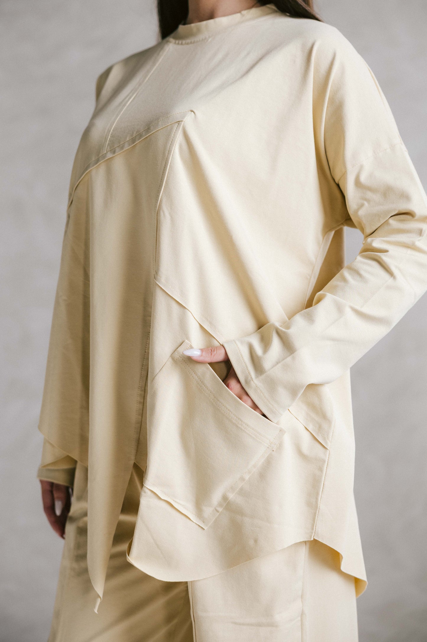 Unfinished cotton set - beige