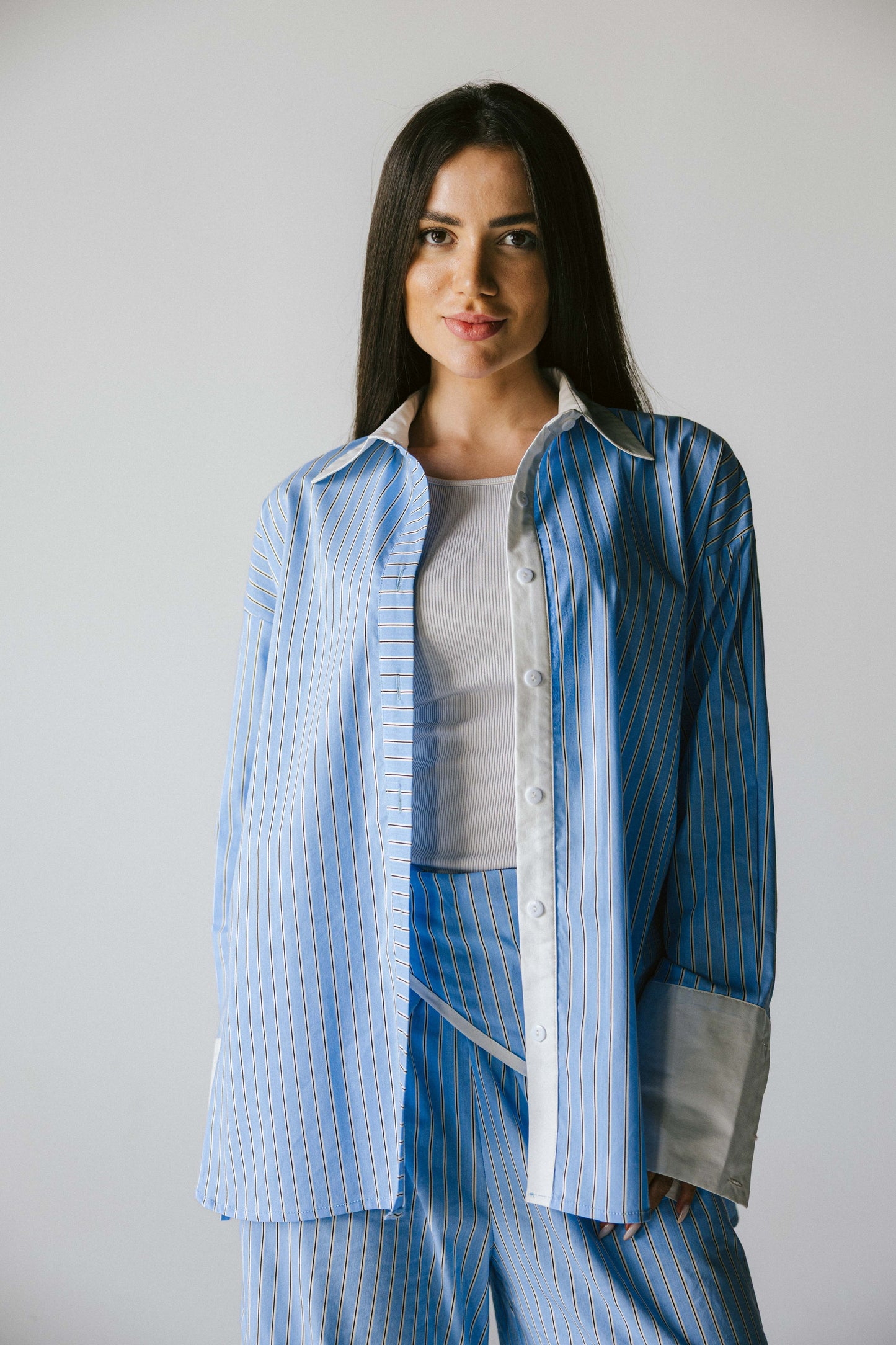 The Icon Stripe Set - baby blue