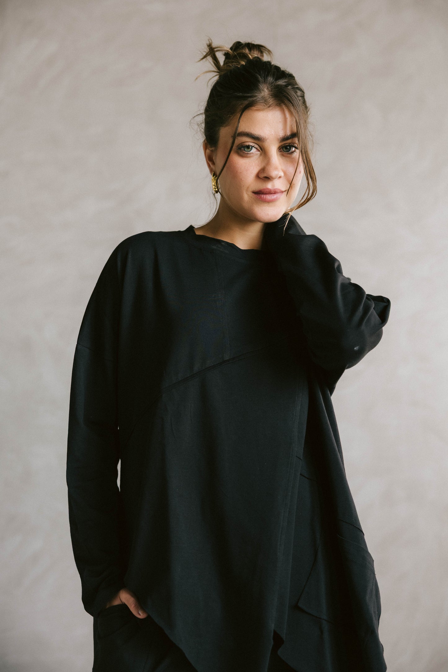 Unfinished cotton set - black