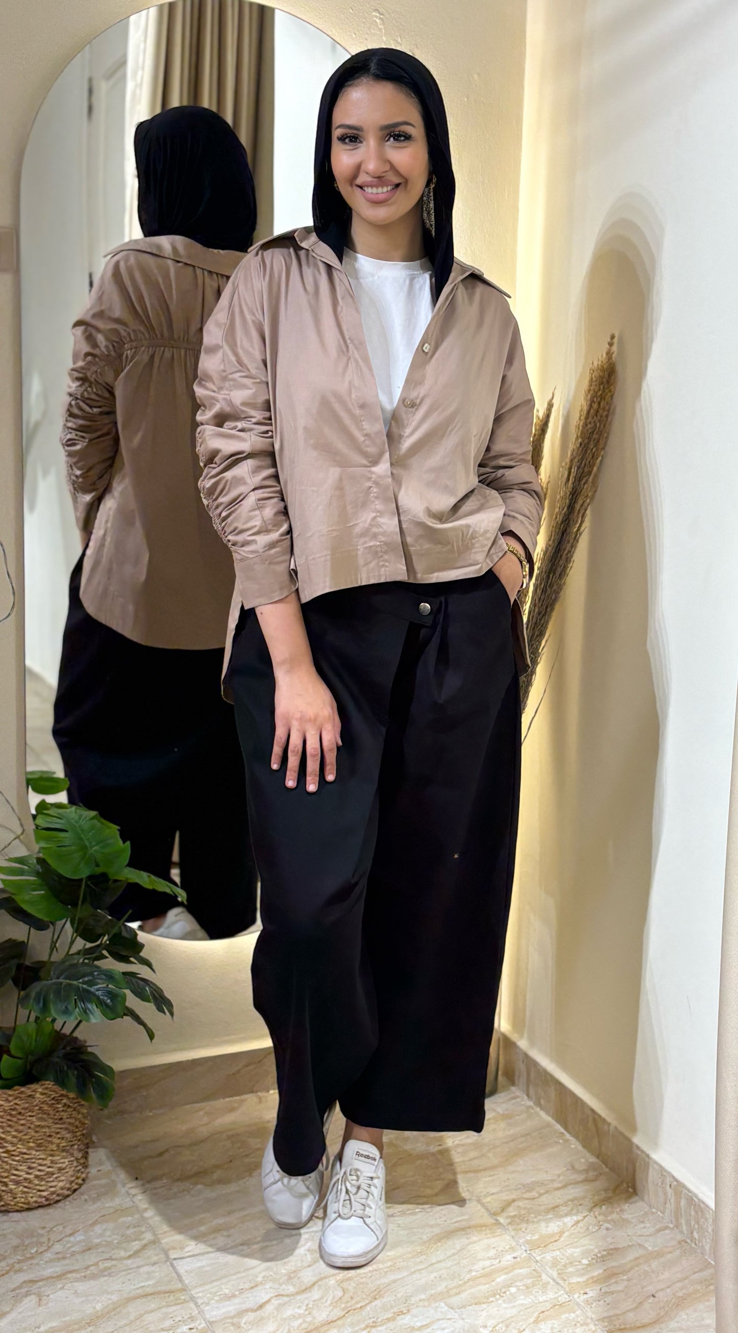 Wrapline gabardeen pants