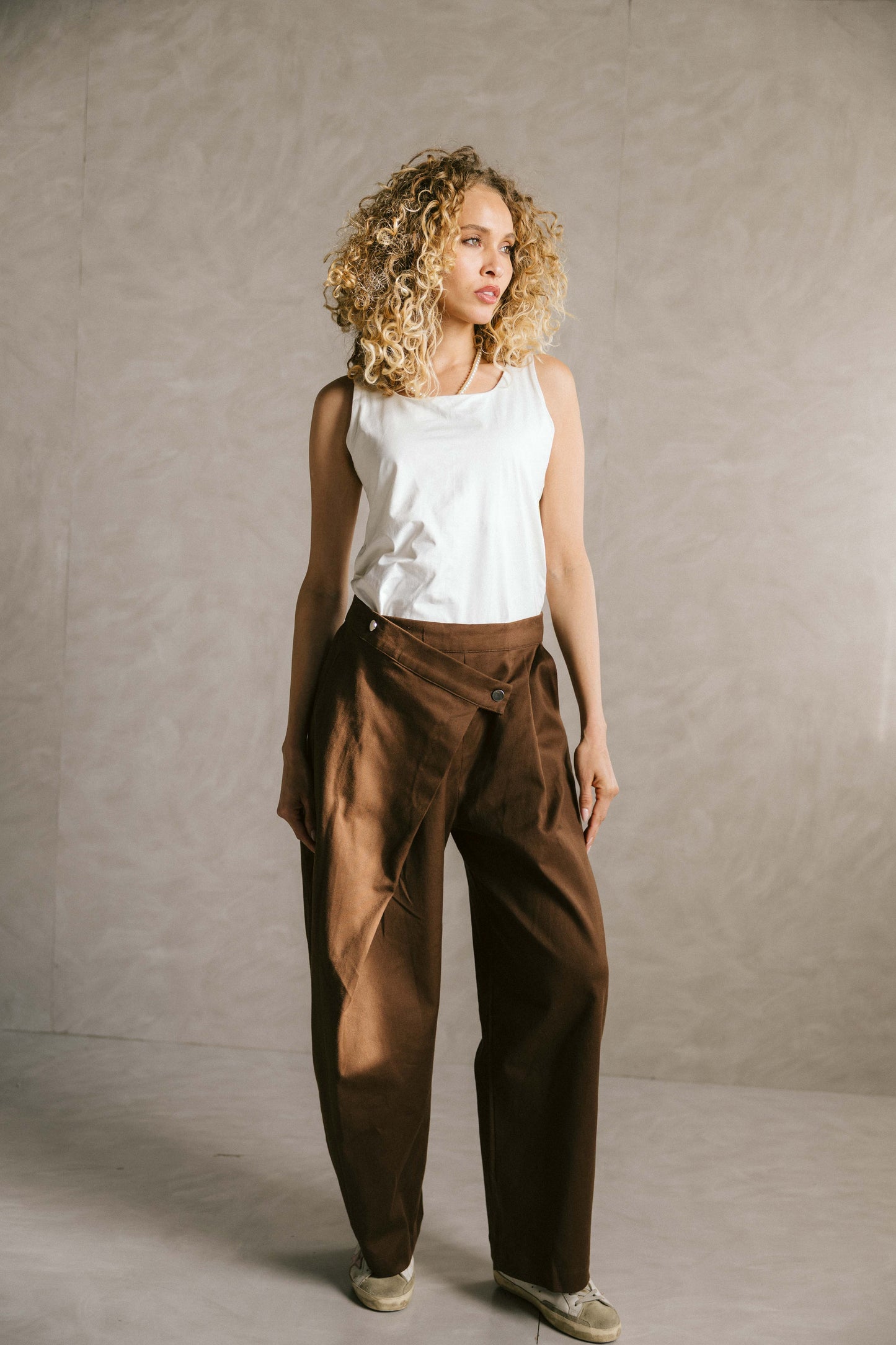 Wrapline gabardeen pants