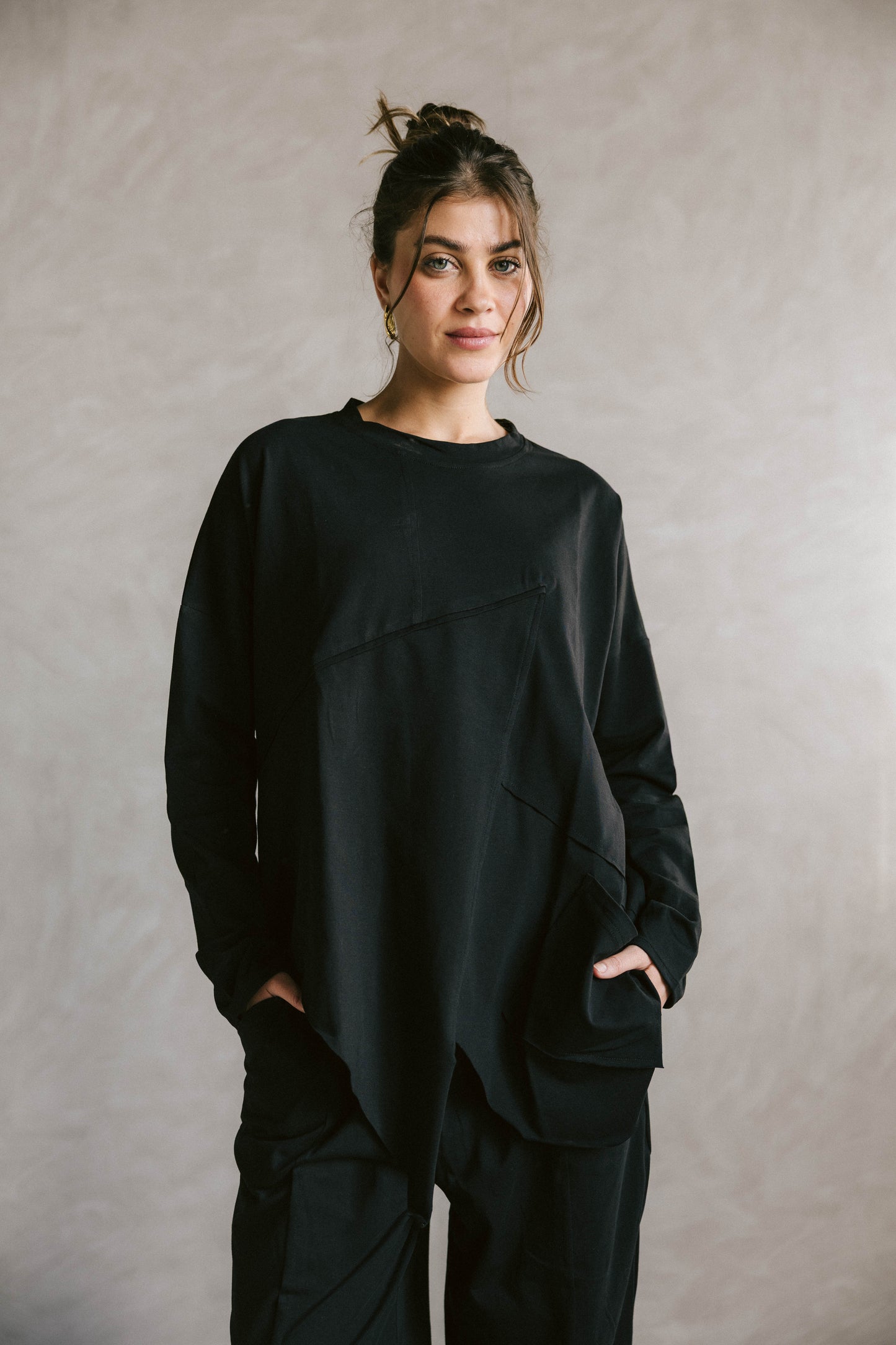 Unfinished cotton set - black