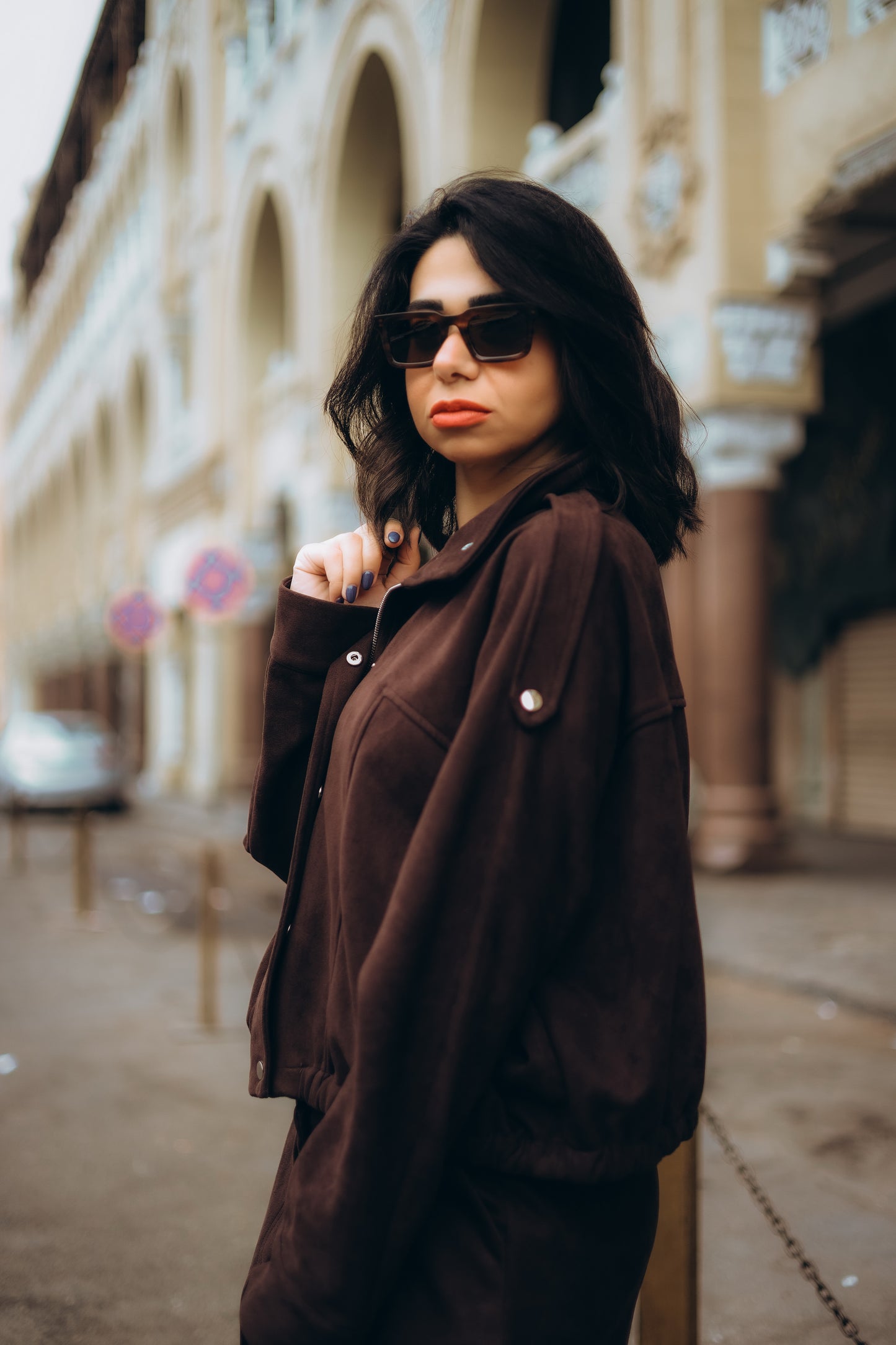 The relax suede set - BROWN