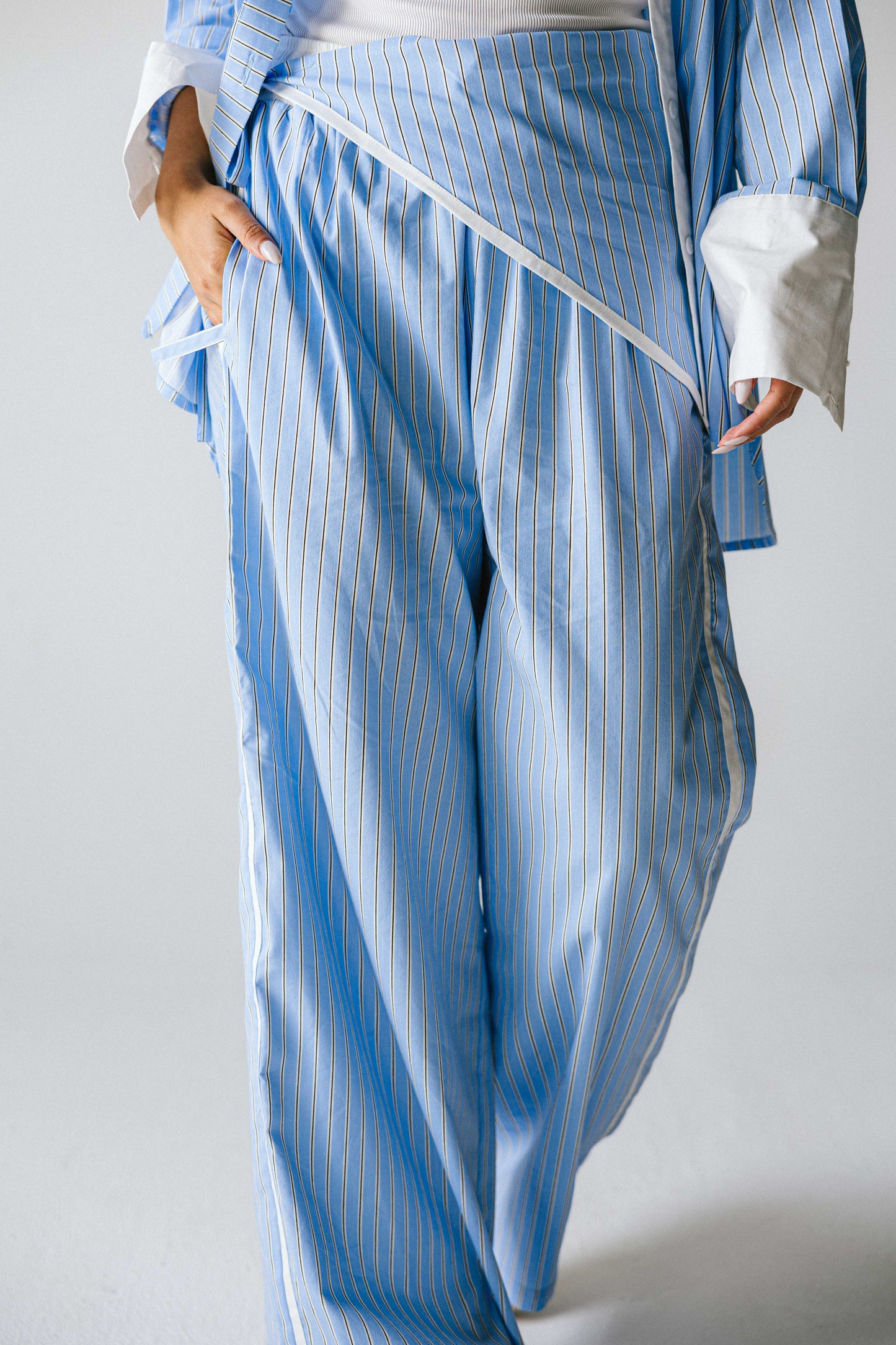 The Icon Stripe Set - baby blue