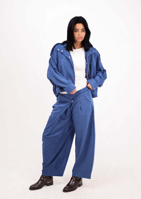 The relax suede set - NAVY