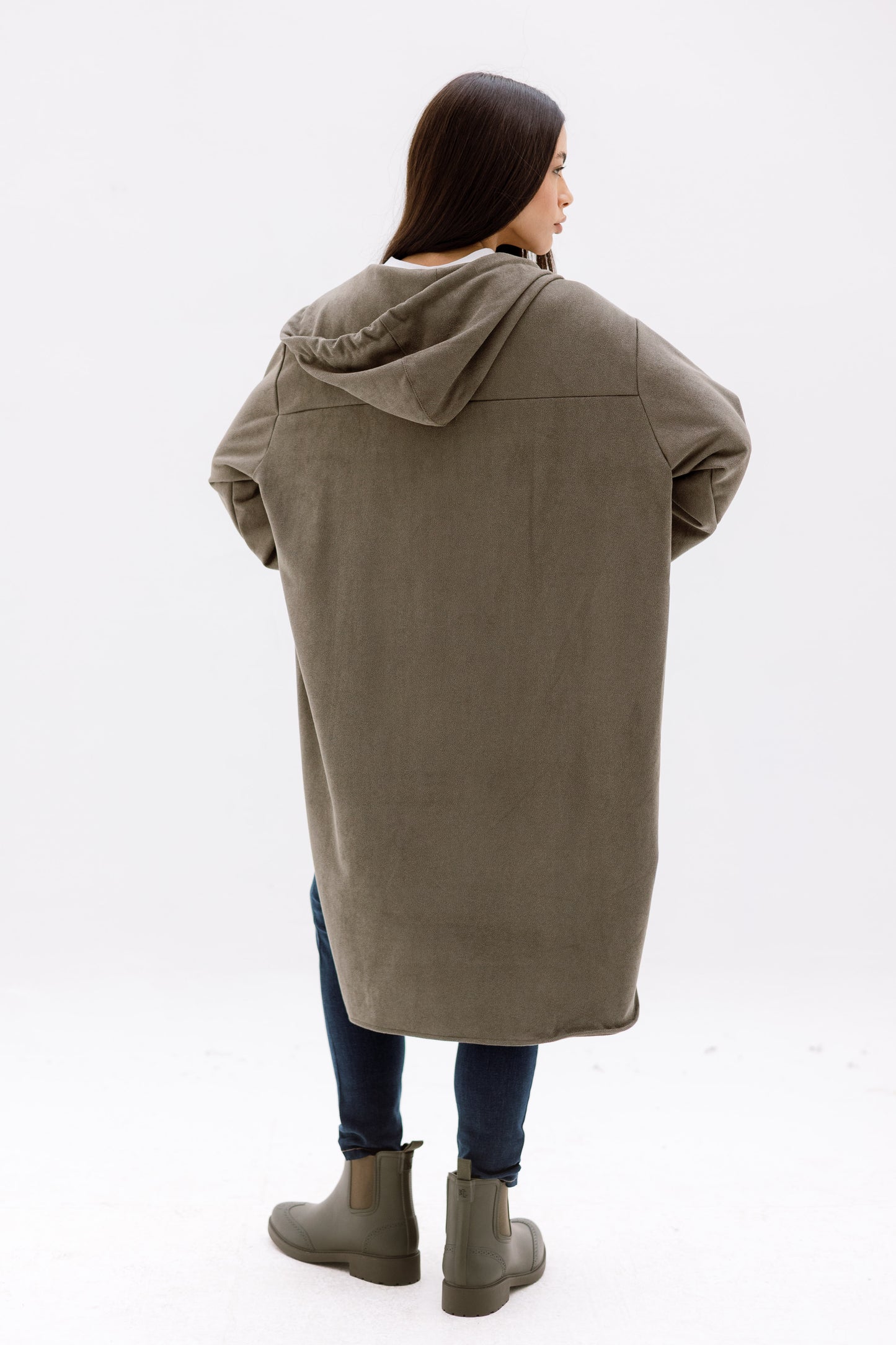 The striped suede oversized shirt