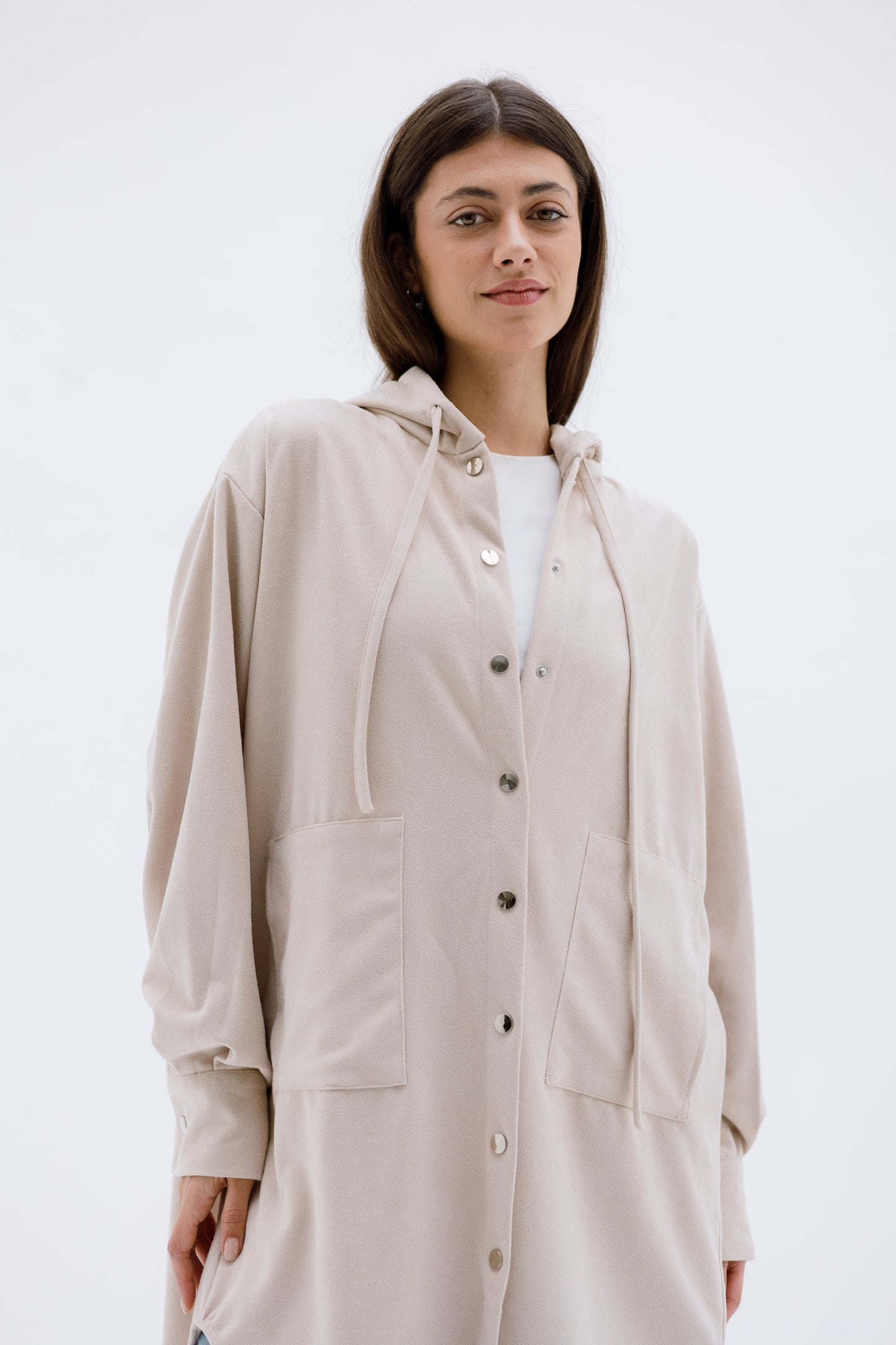 The striped suede oversized shirt