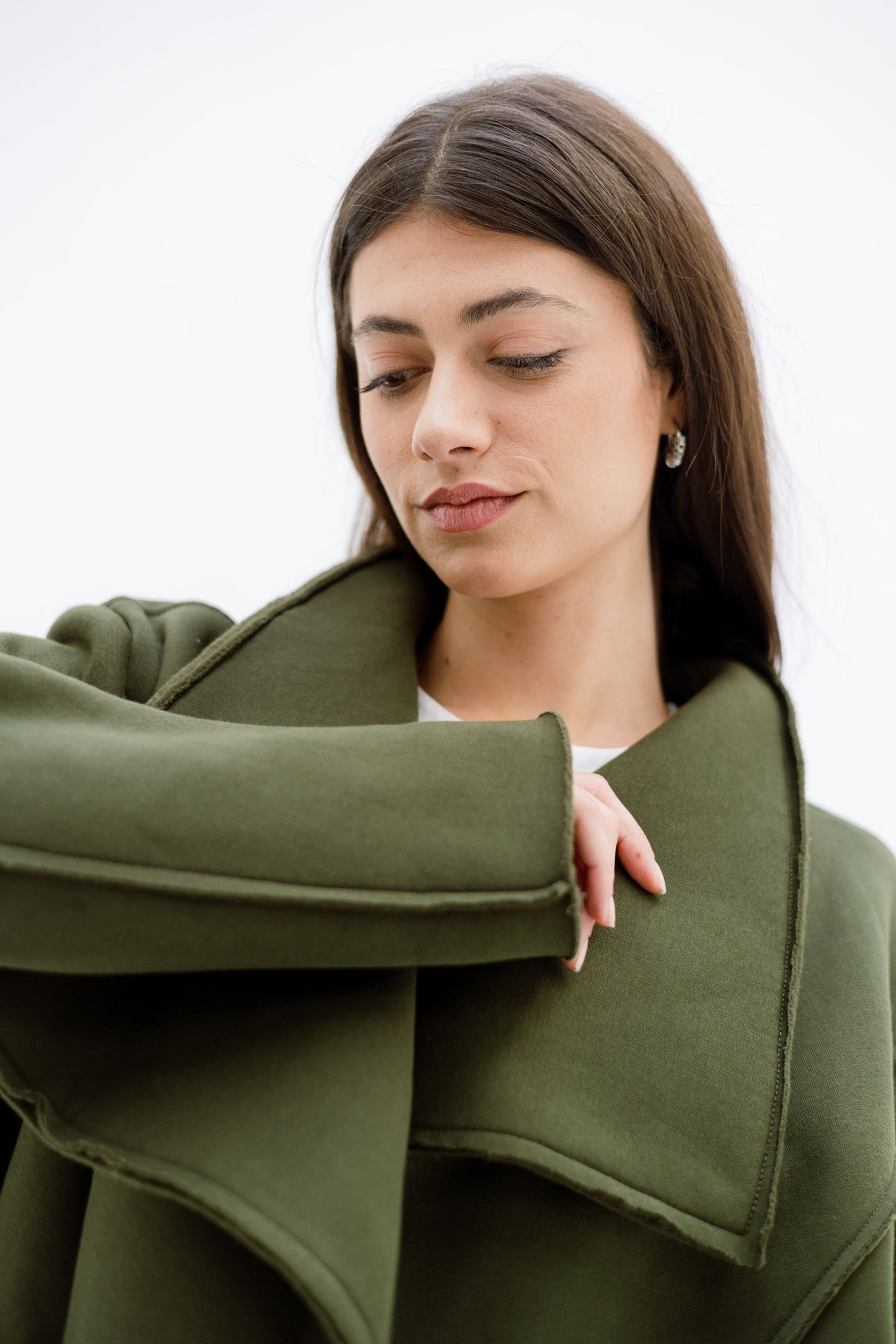 Unfinished Milton cardigan - OLIVE