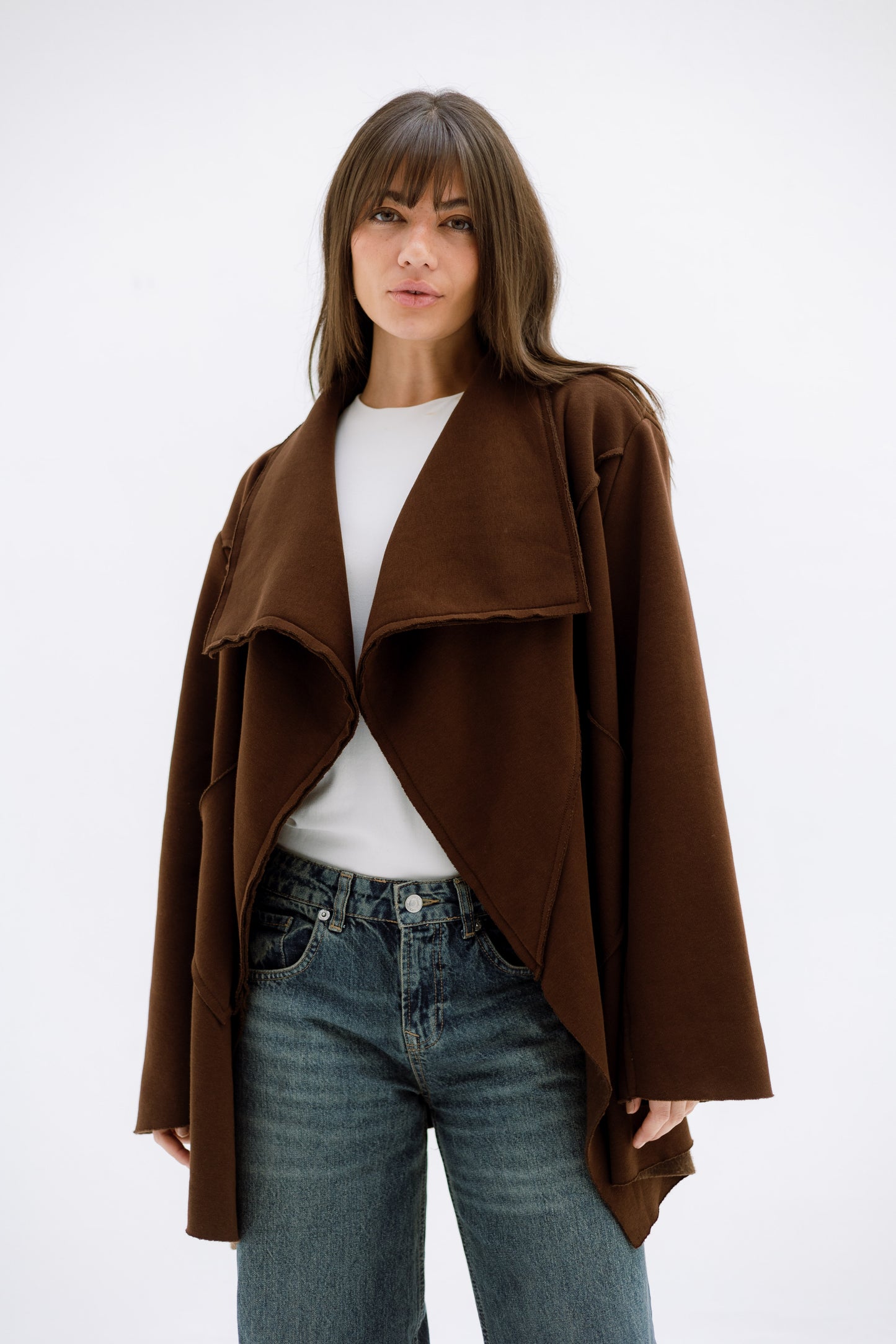 Unfinished Milton cardigan - BLACK