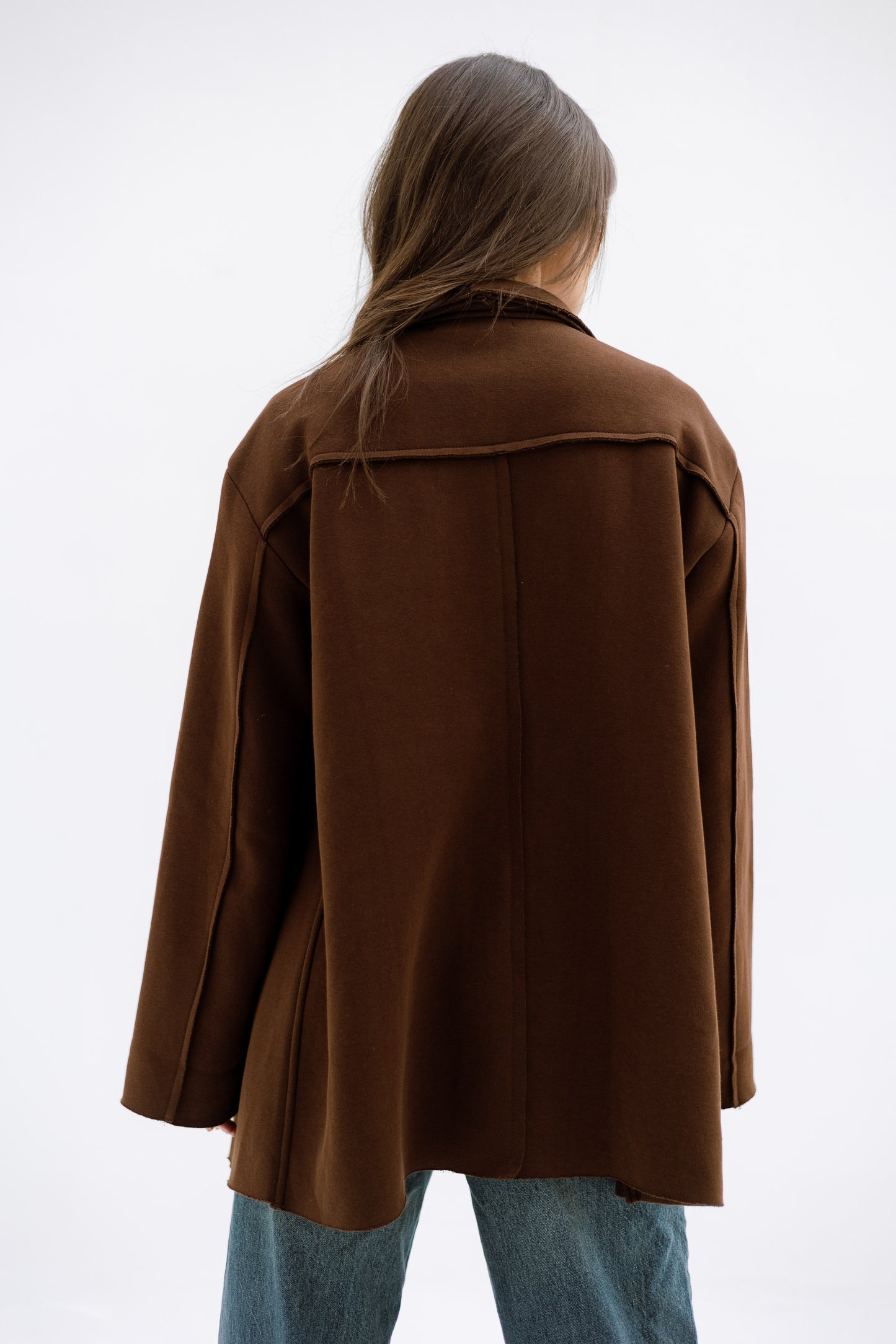 Unfinished Milton cardigan - BROWN