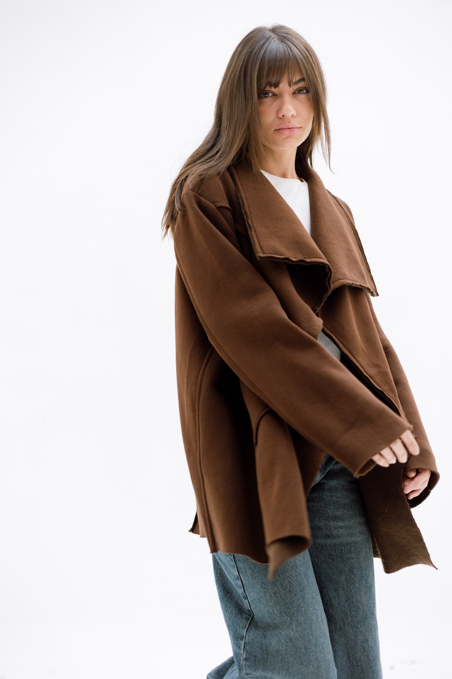 Unfinished Milton cardigan - BLACK