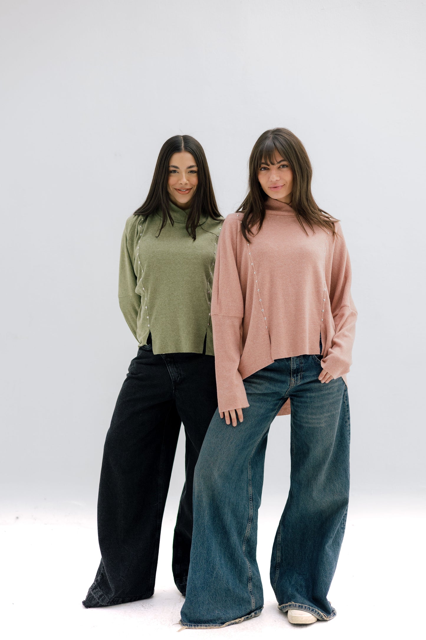 Studded knit top - PINK