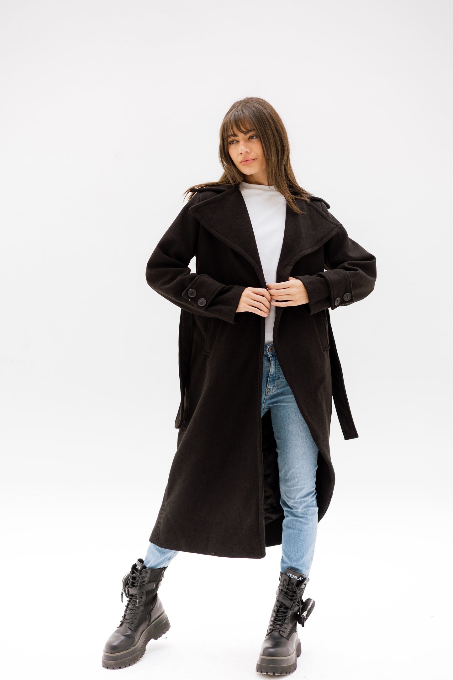Asymmetrical coat