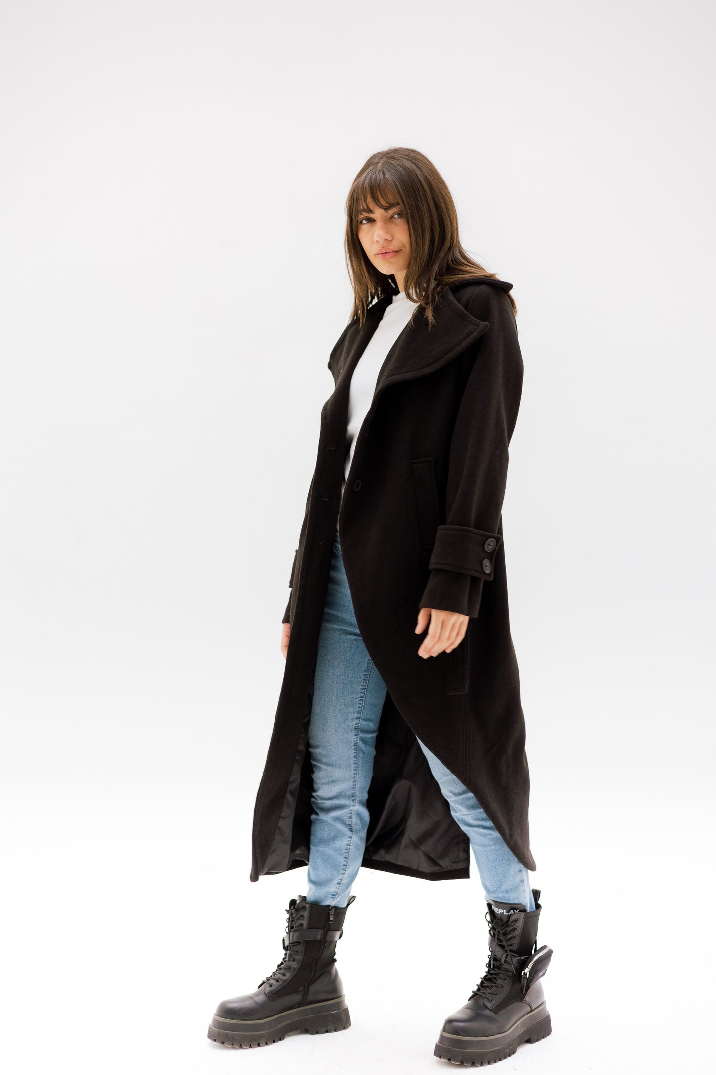 Asymmetrical coat