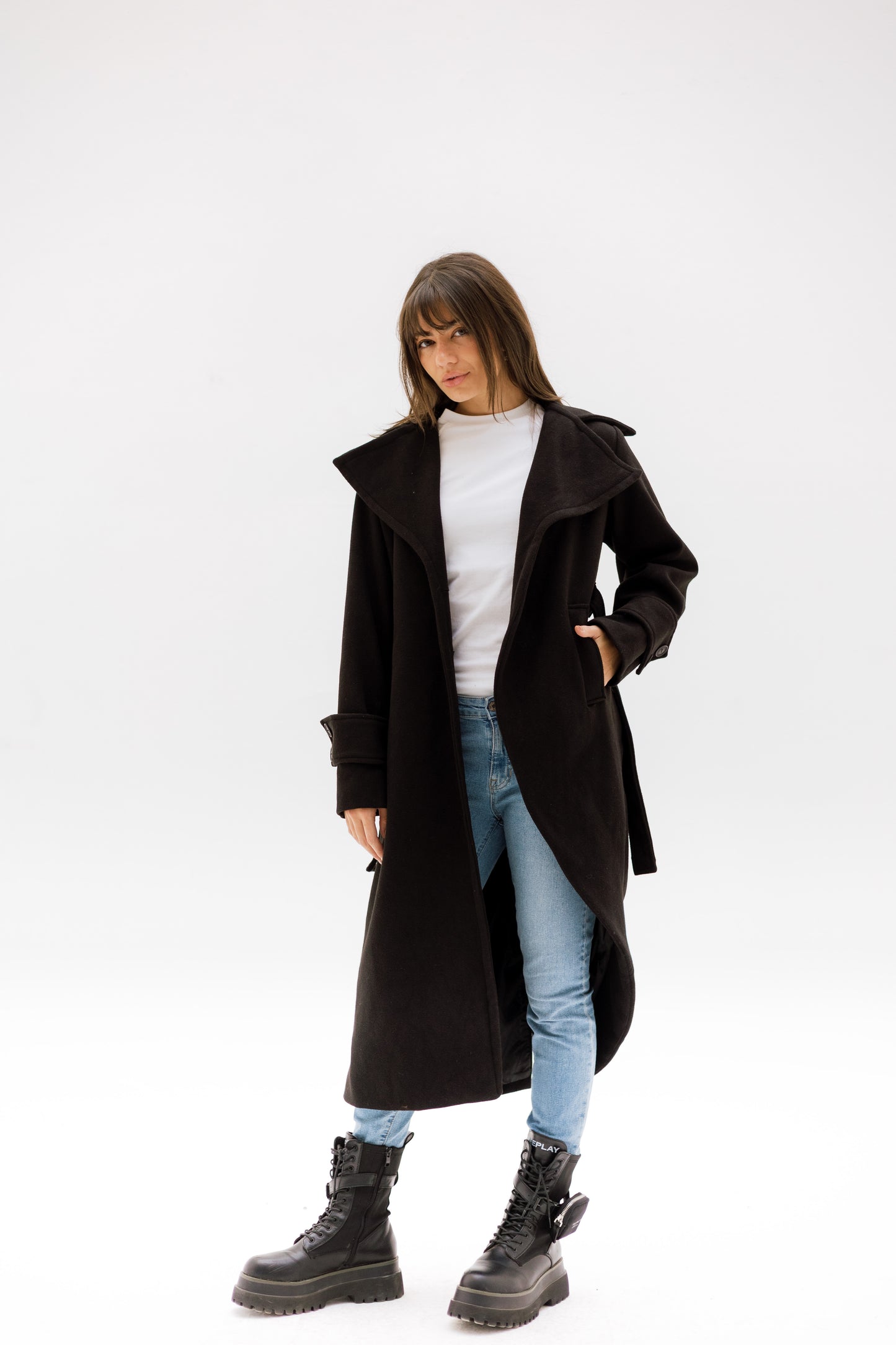 Asymmetrical coat