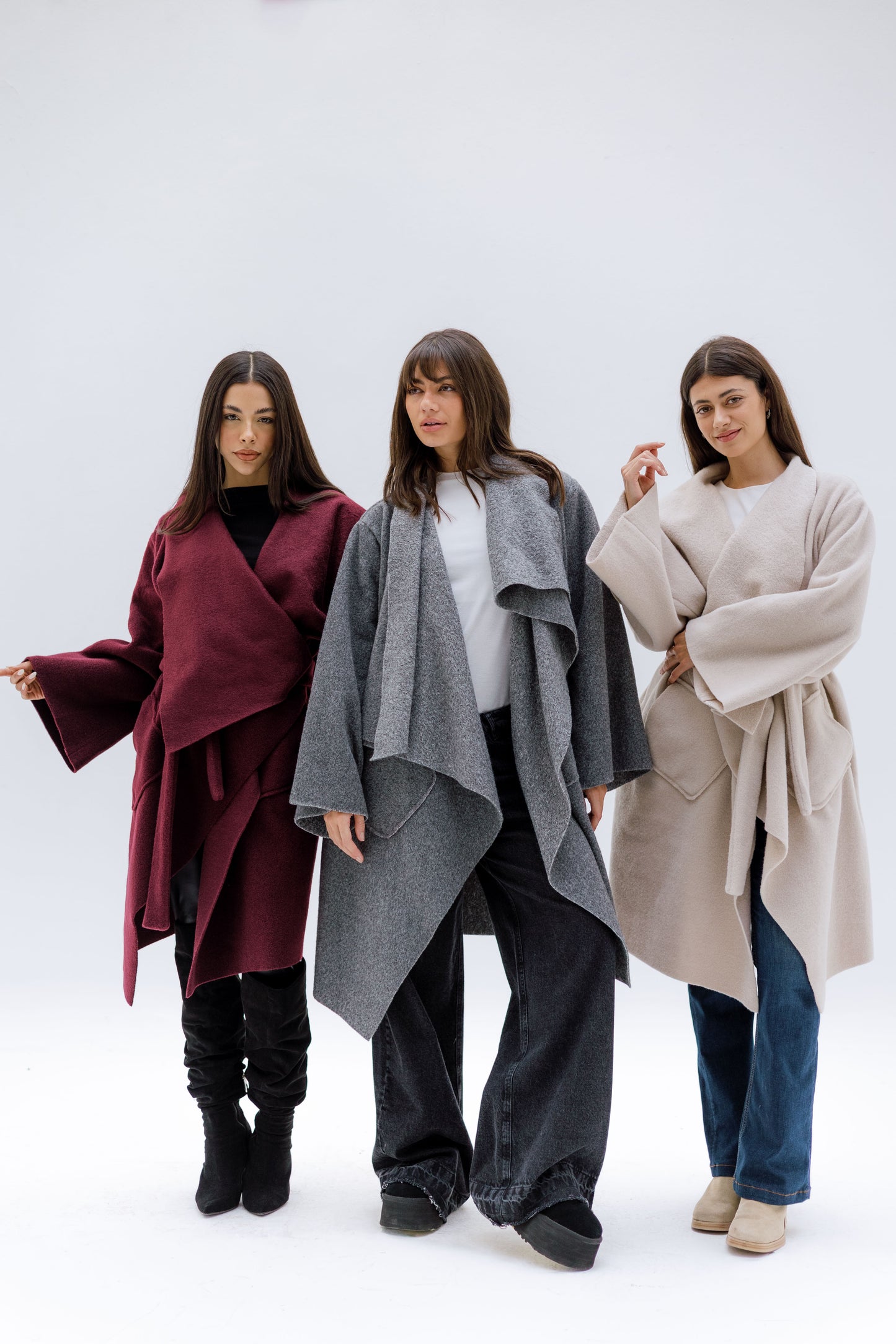 THE VELA WRAP COAT - BEIGE