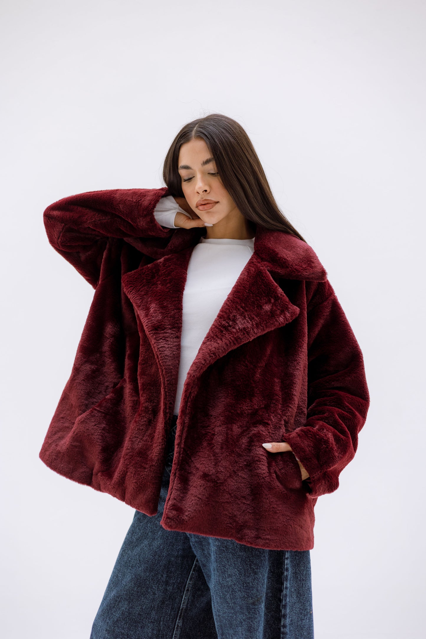 Faux fur jacket