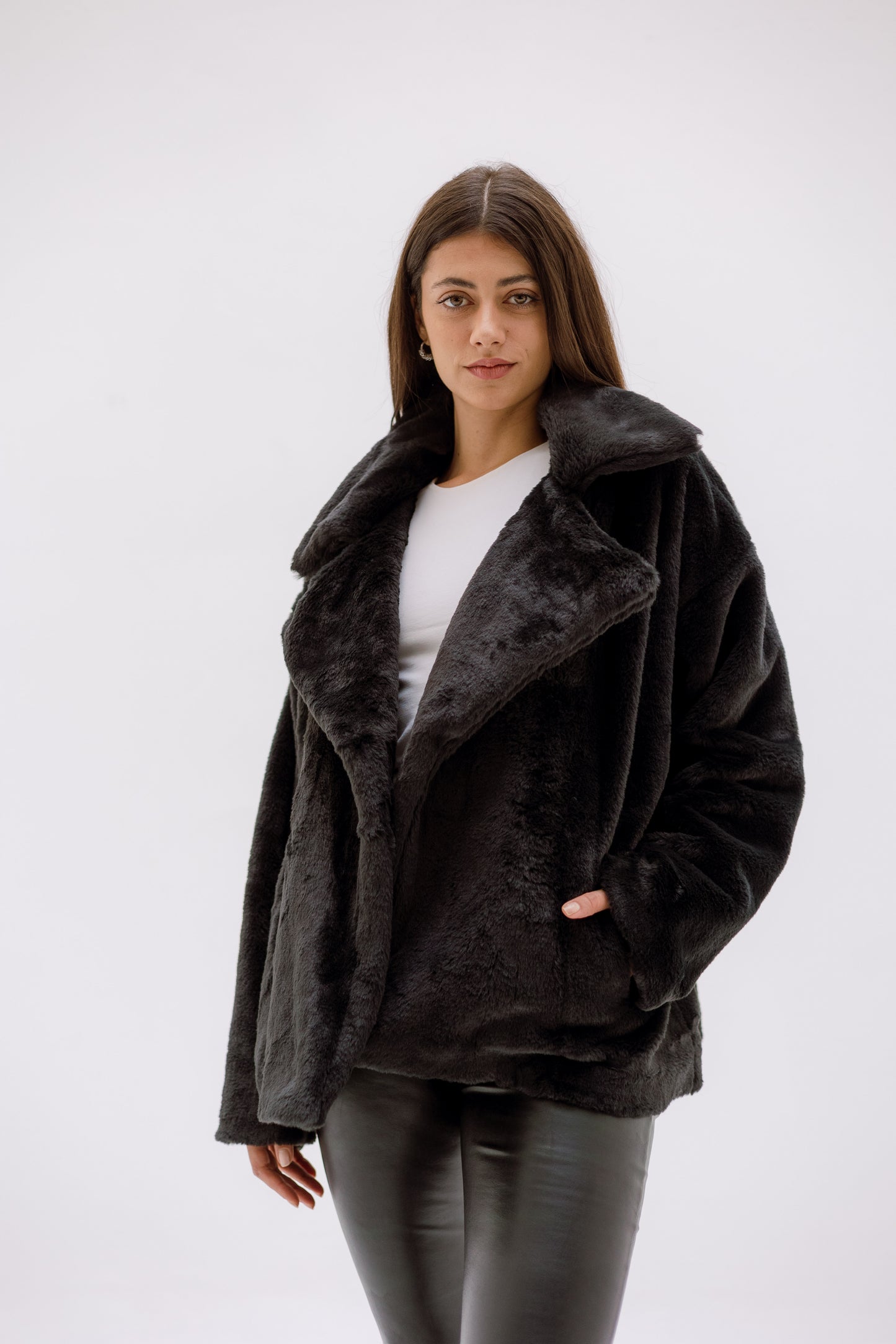 Faux fur jacket