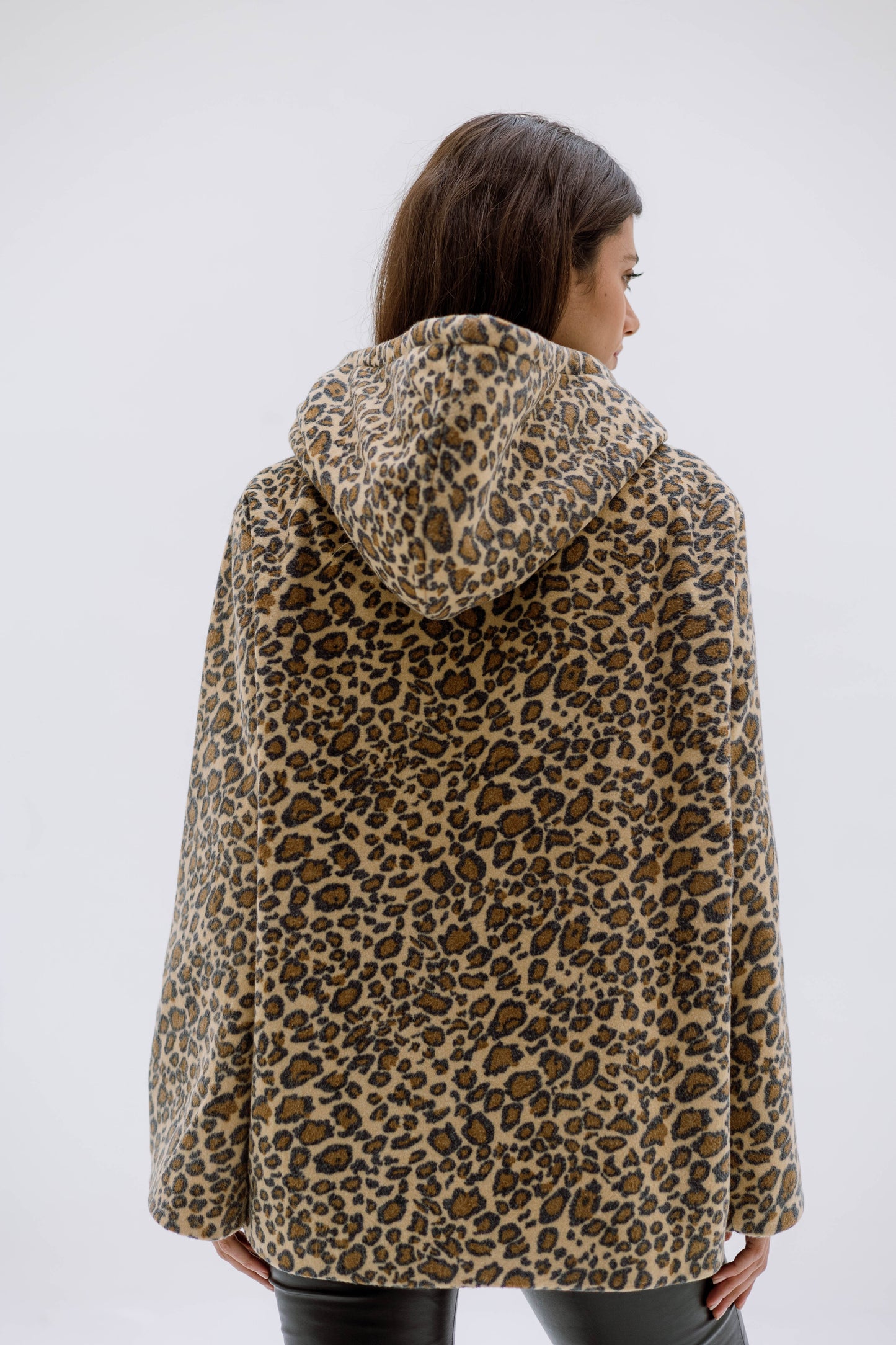 Leopard wool jacket