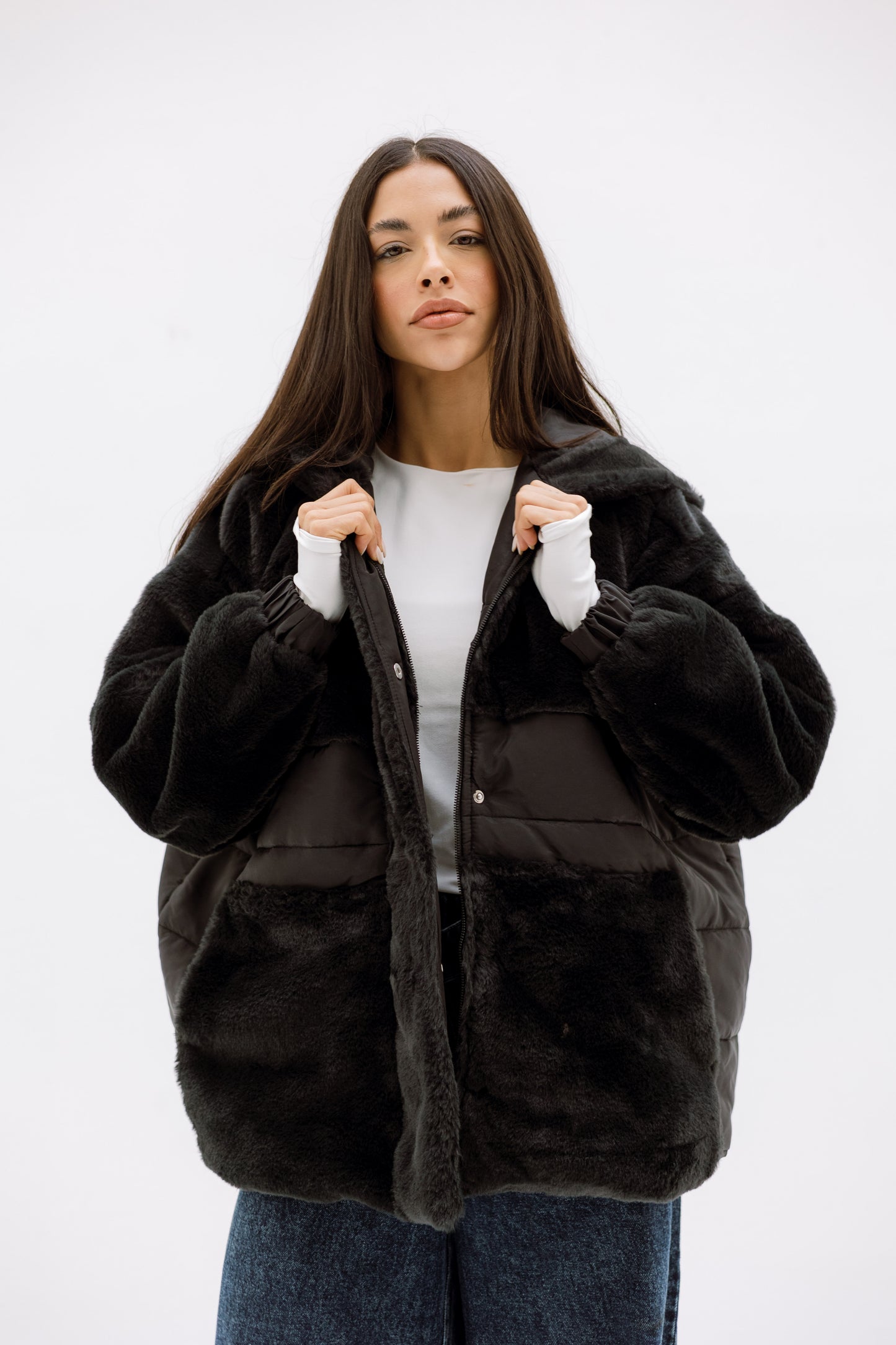 Fur puffer jacket