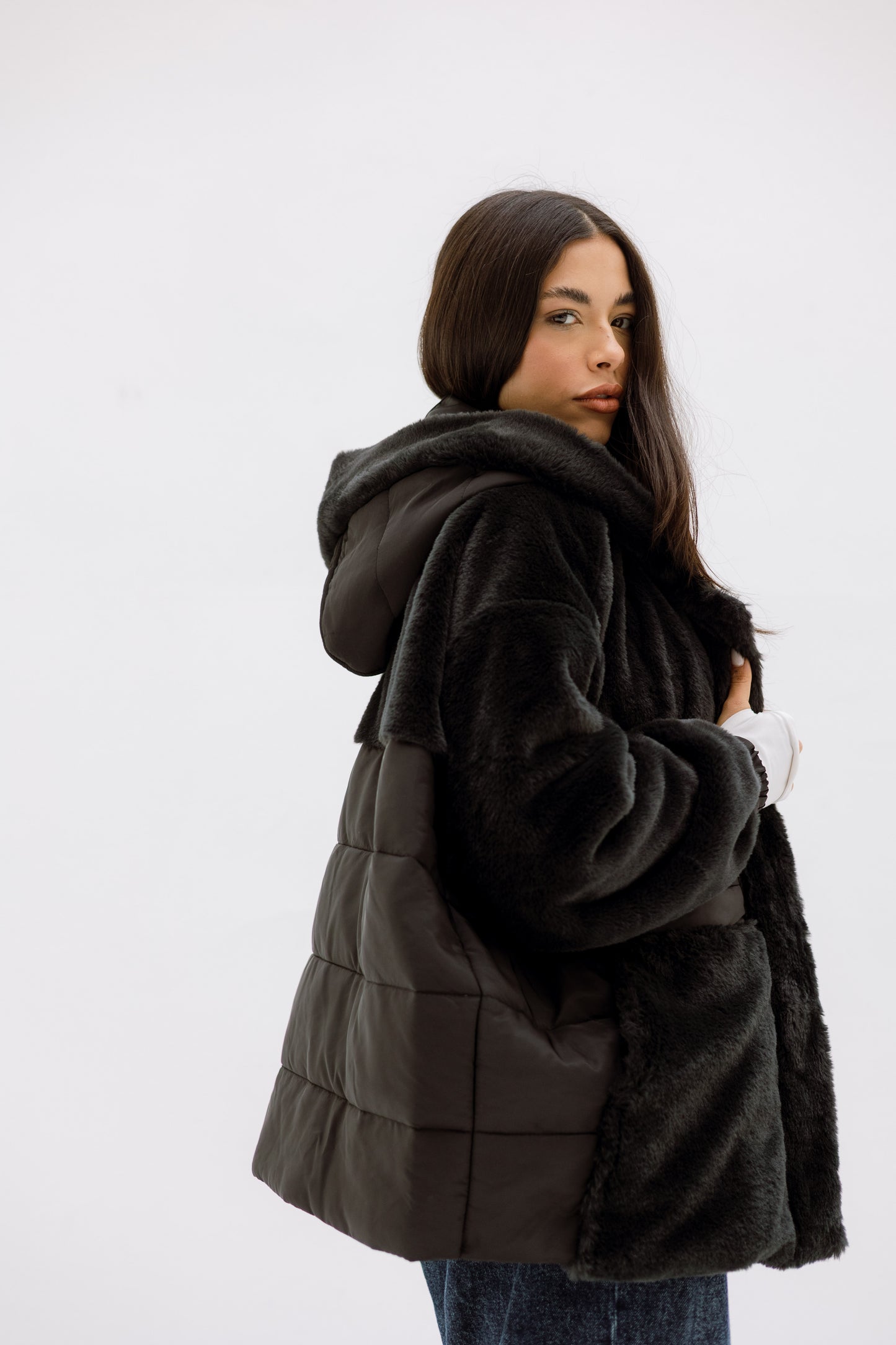 Fur puffer jacket