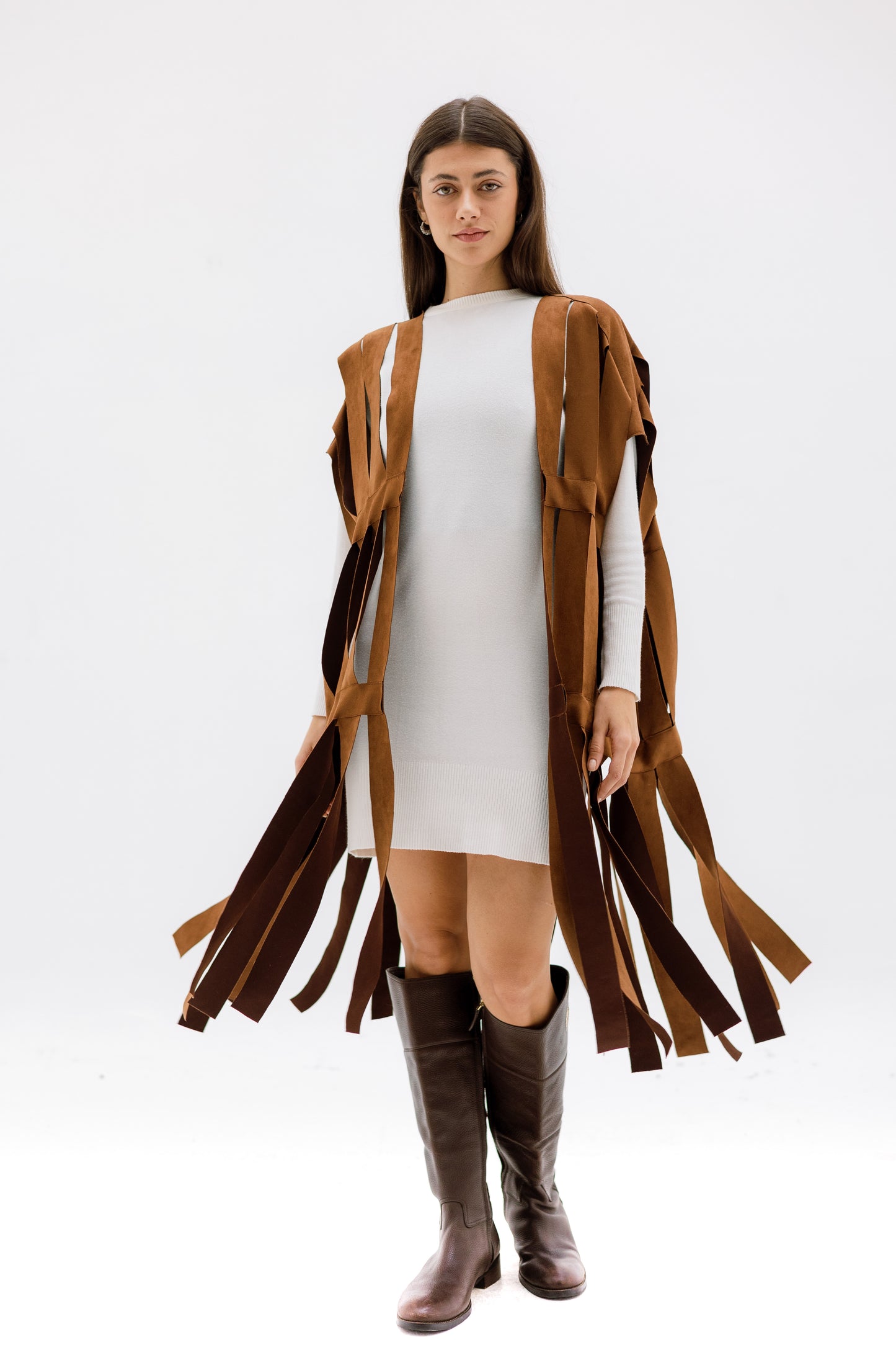 Cut out fringes cardigan - HAVAN