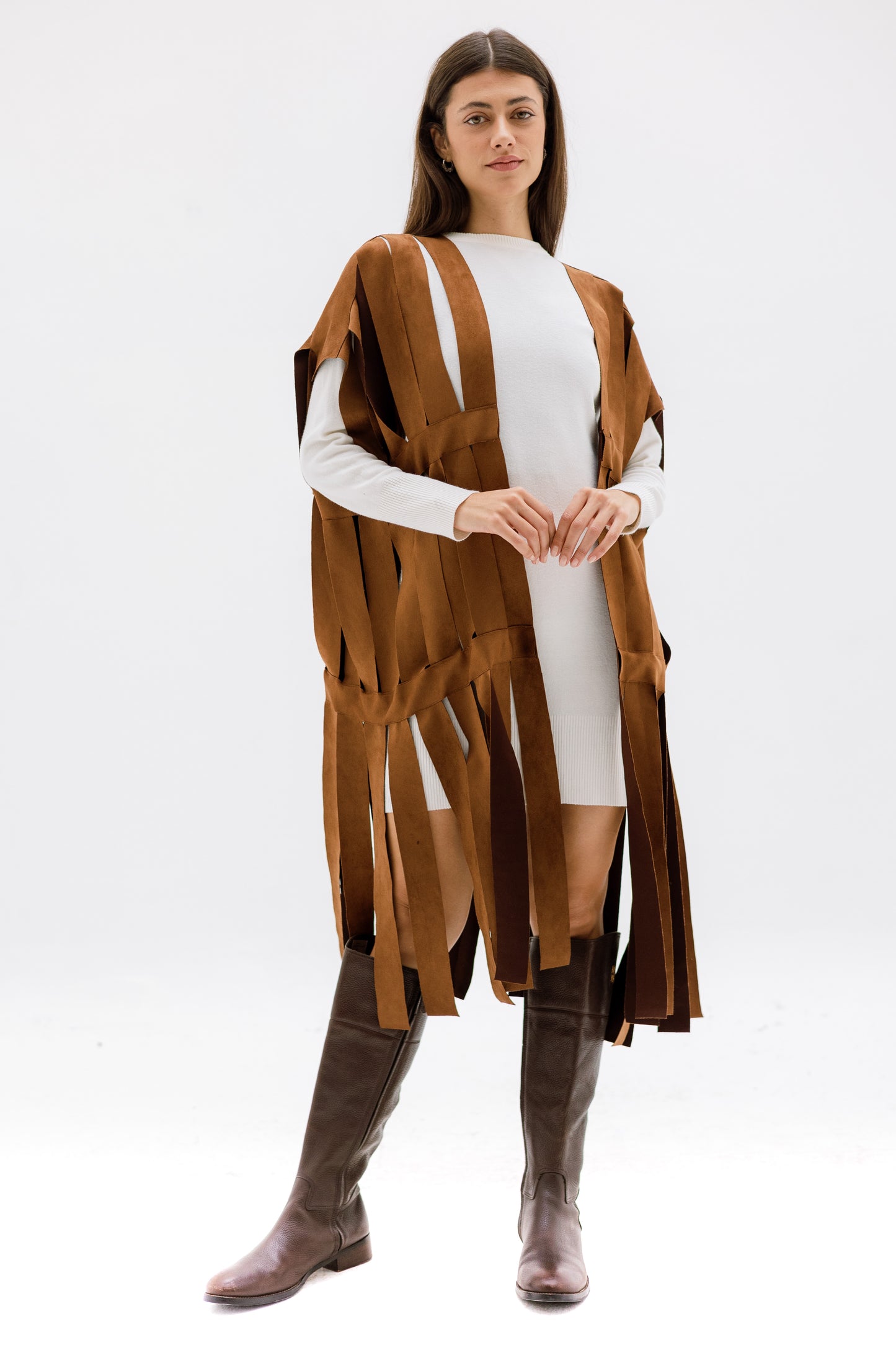 Cut out fringes cardigan - HAVAN