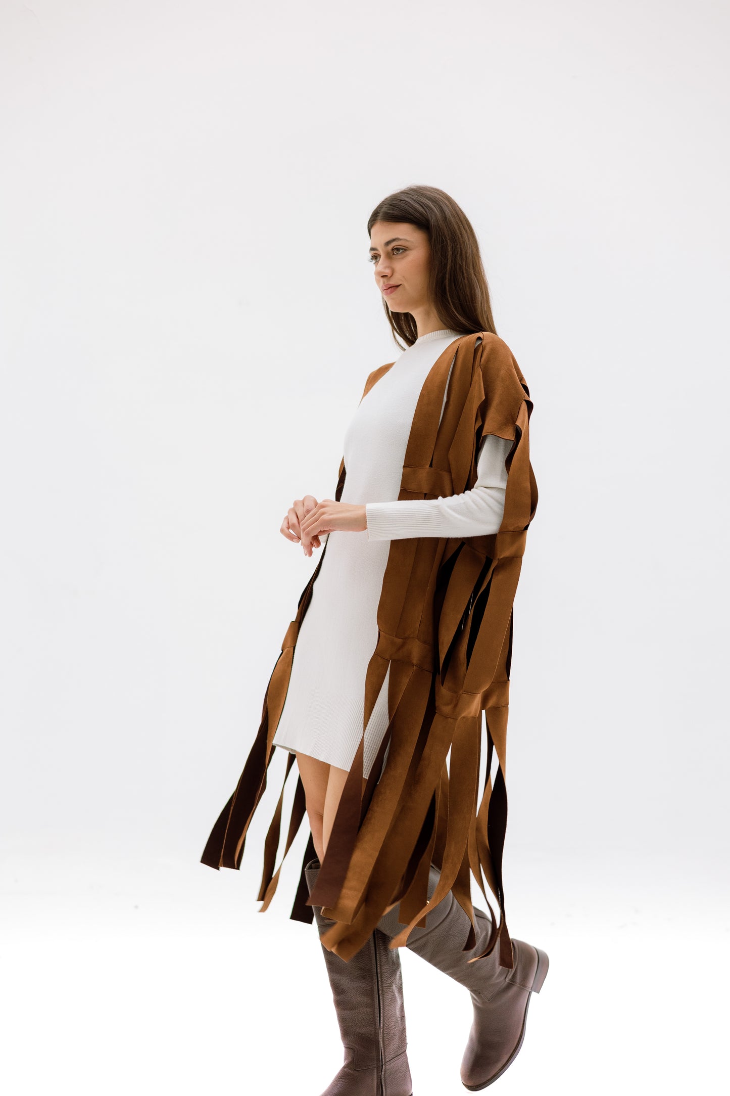 Cut out fringes cardigan - HAVAN