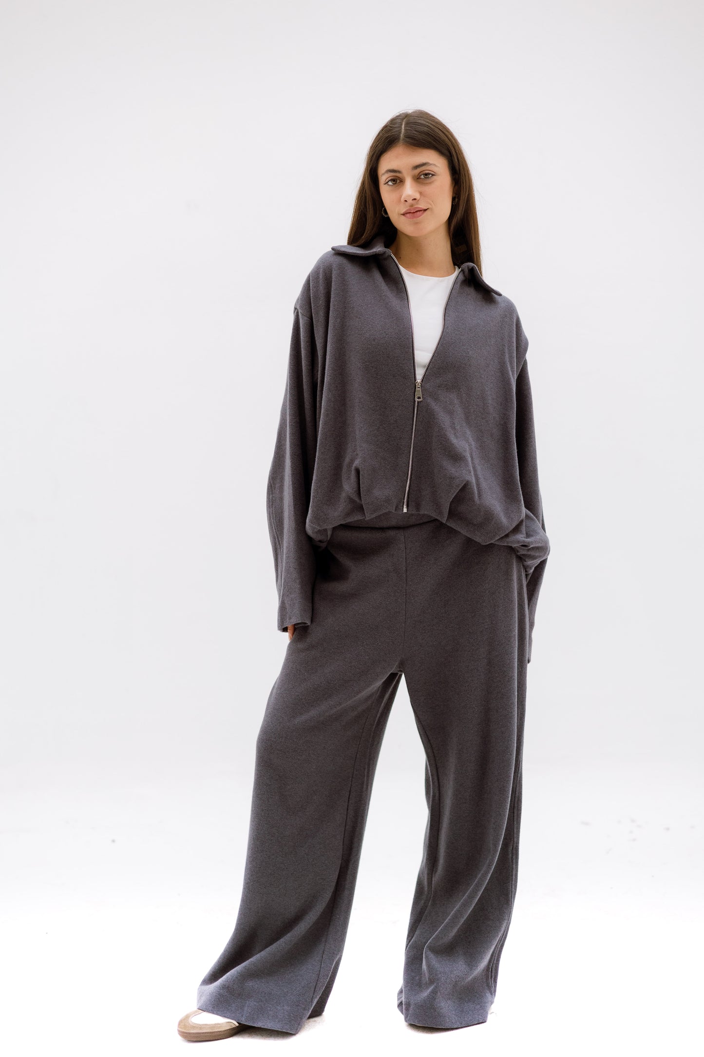 The calm zip set - GREY