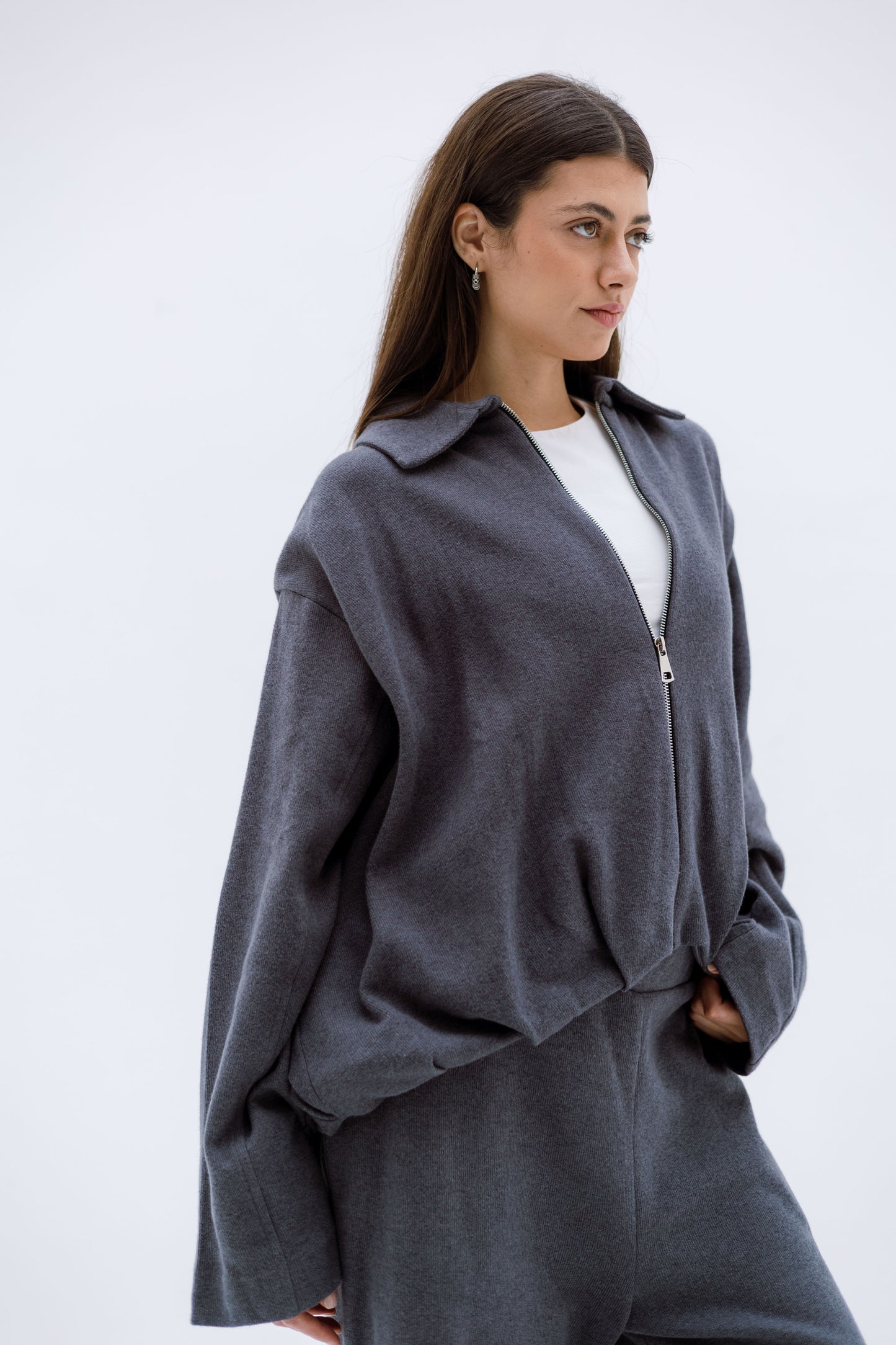 The calm zip set - GREY