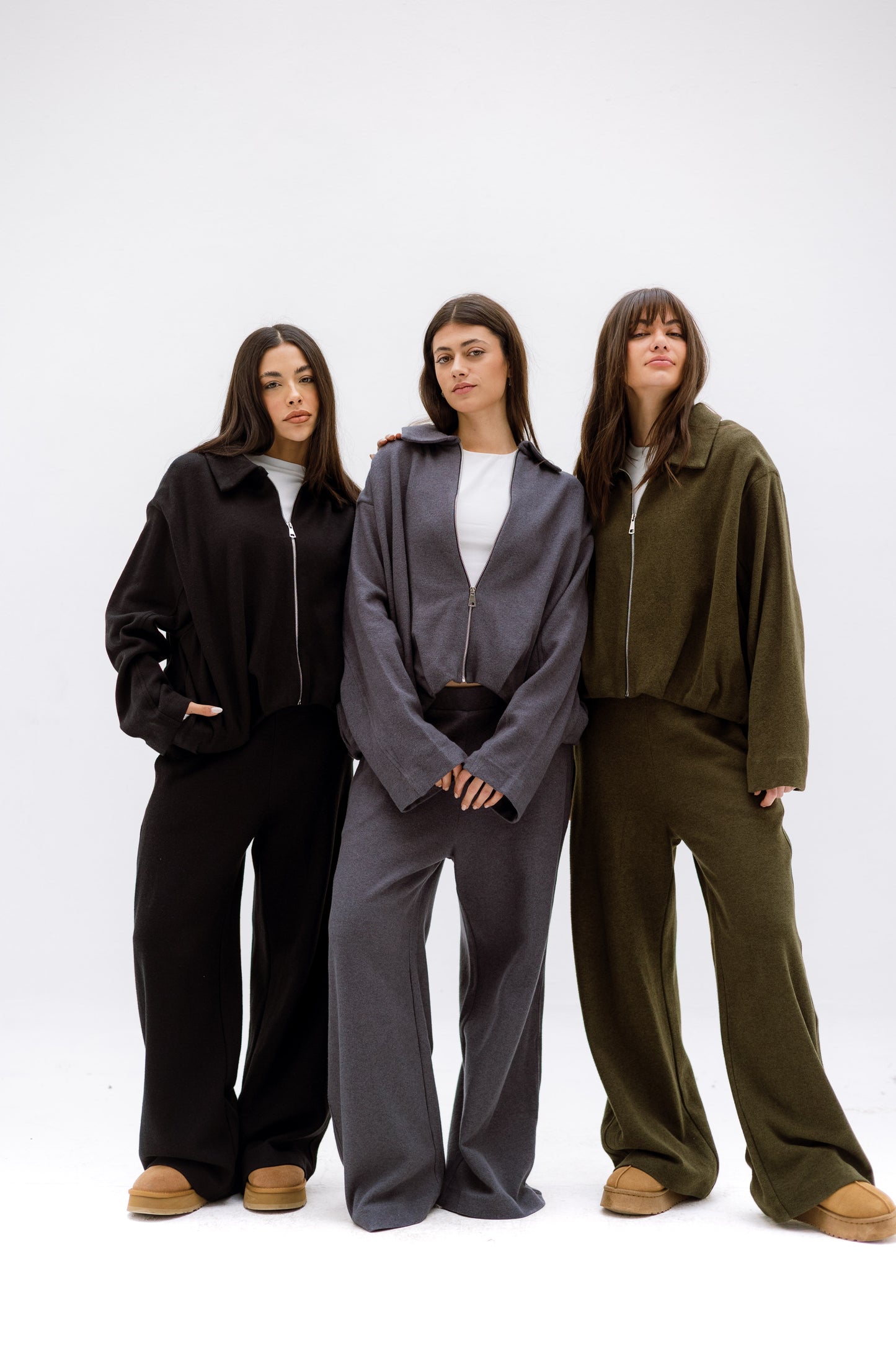 The calm zip set - GREY