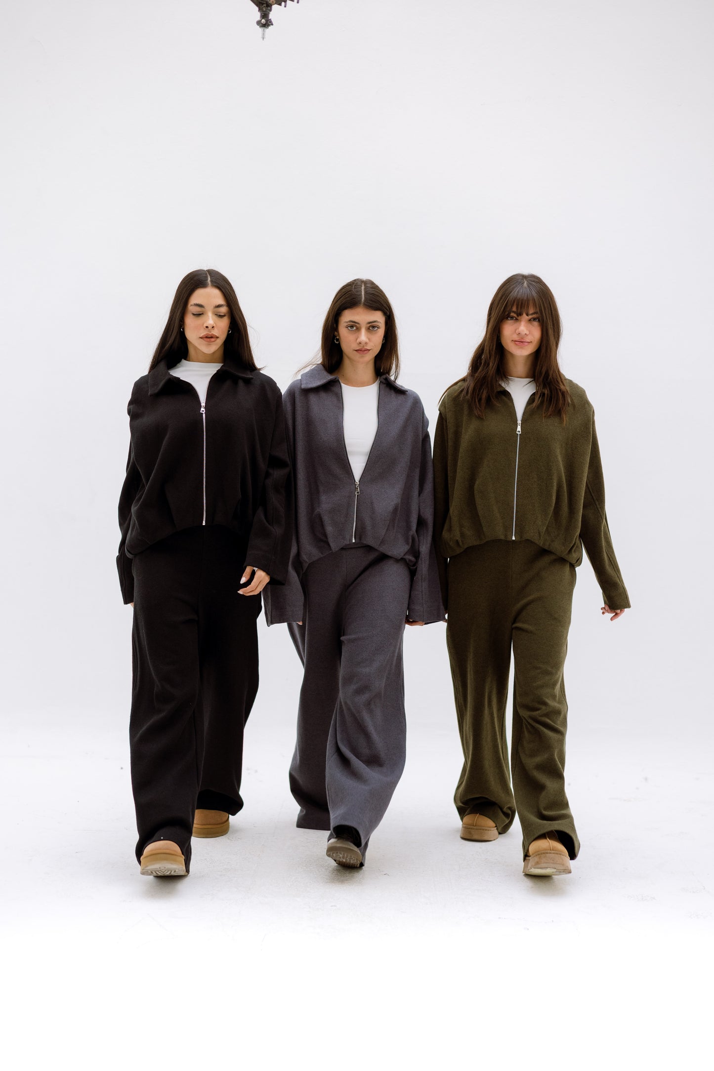 The calm zip set - BLACK