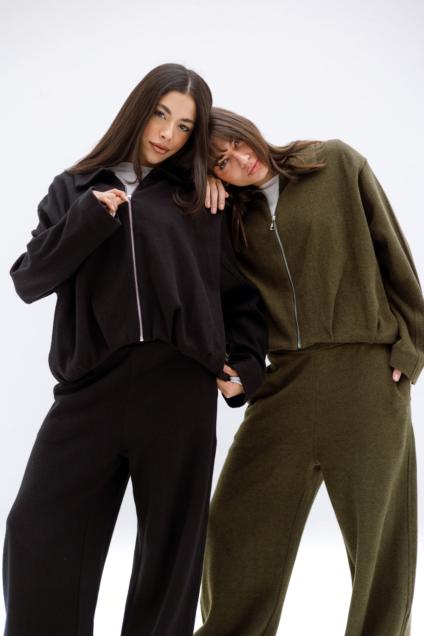 The calm zip set - OLIVE