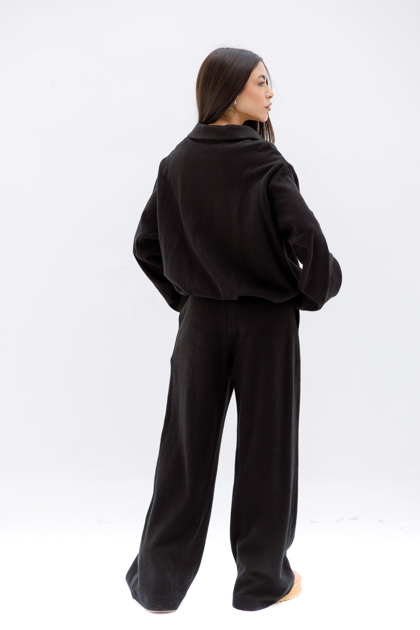 The calm zip set - BLACK